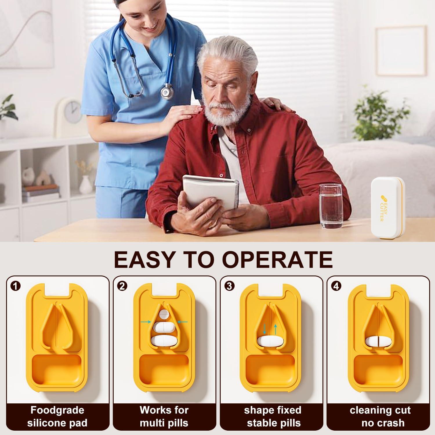 Cortador de Pastillas Vilosa Naranja - Divisor Seguro y Práctico