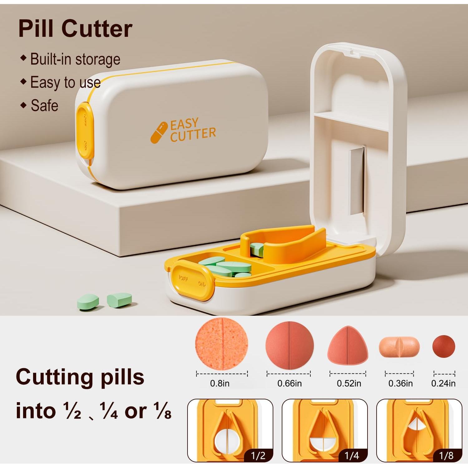 Cortador de Pastillas Vilosa Naranja - Divisor Seguro y Práctico