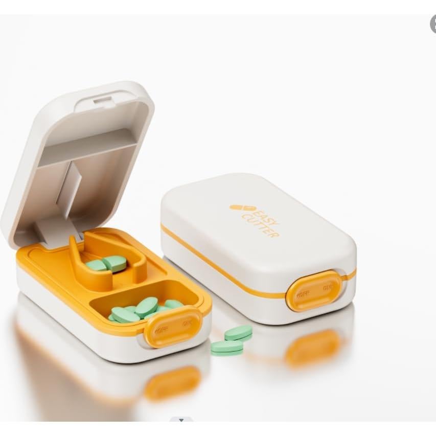 Cortador de Pastillas Vilosa Naranja - Divisor Seguro y Práctico