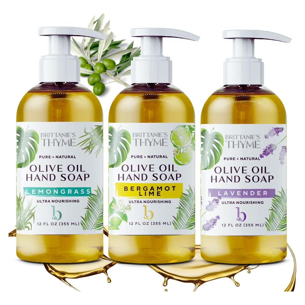 Jabón Líquido de Castile Brittanie 3 Aromas 340g Vegano