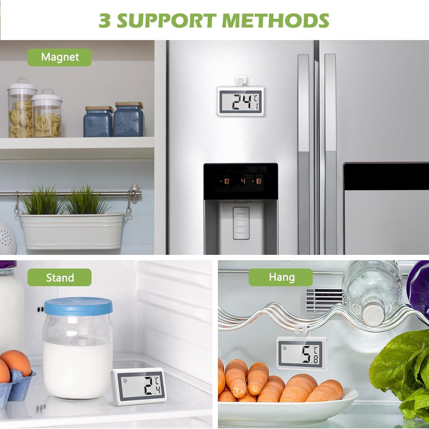 Termómetro Digital KeeKit para Refrigerador y Congelador - 2 Paquete