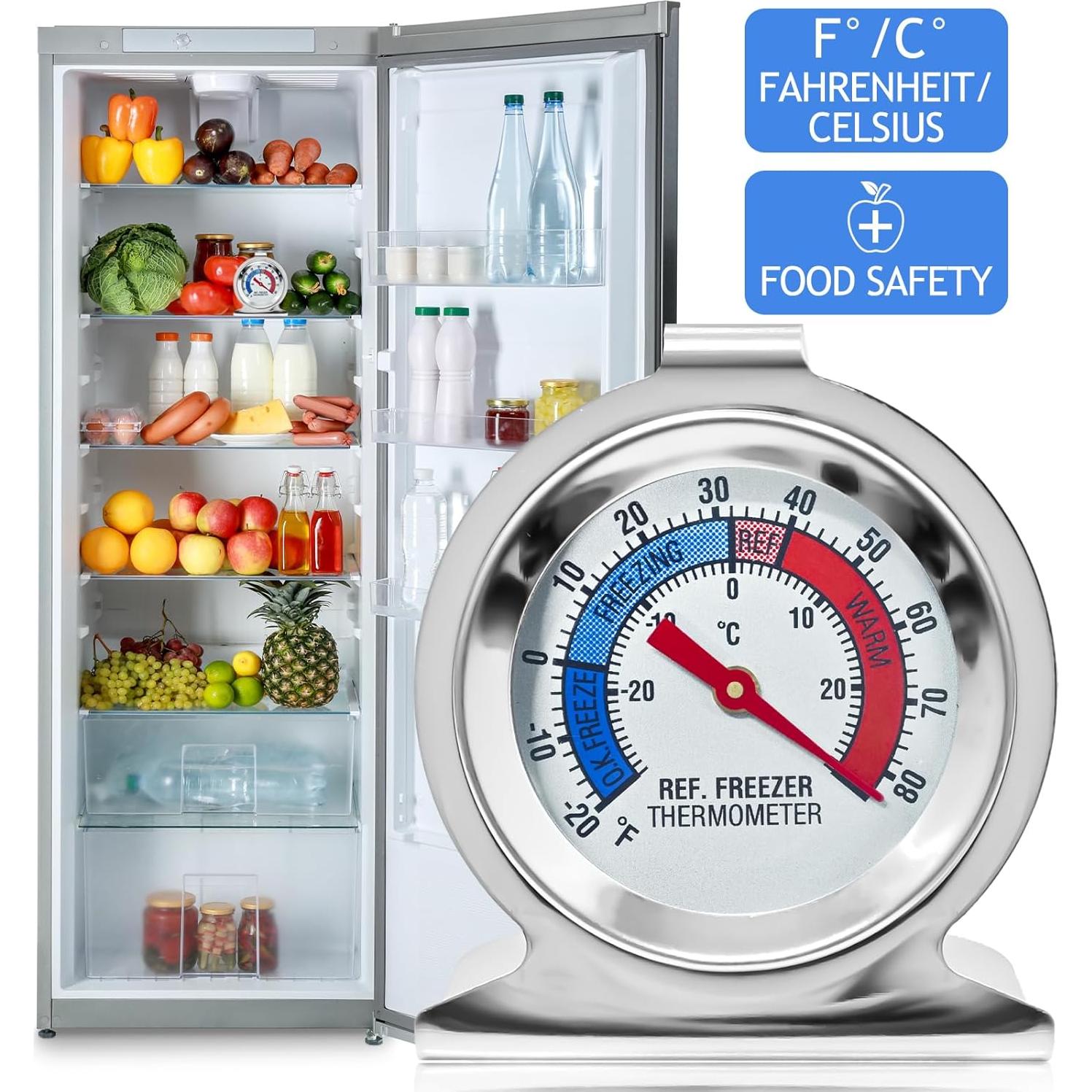 Paquete de 12 termómetros de refrigerador ATZNZIK -30 a 30 °C