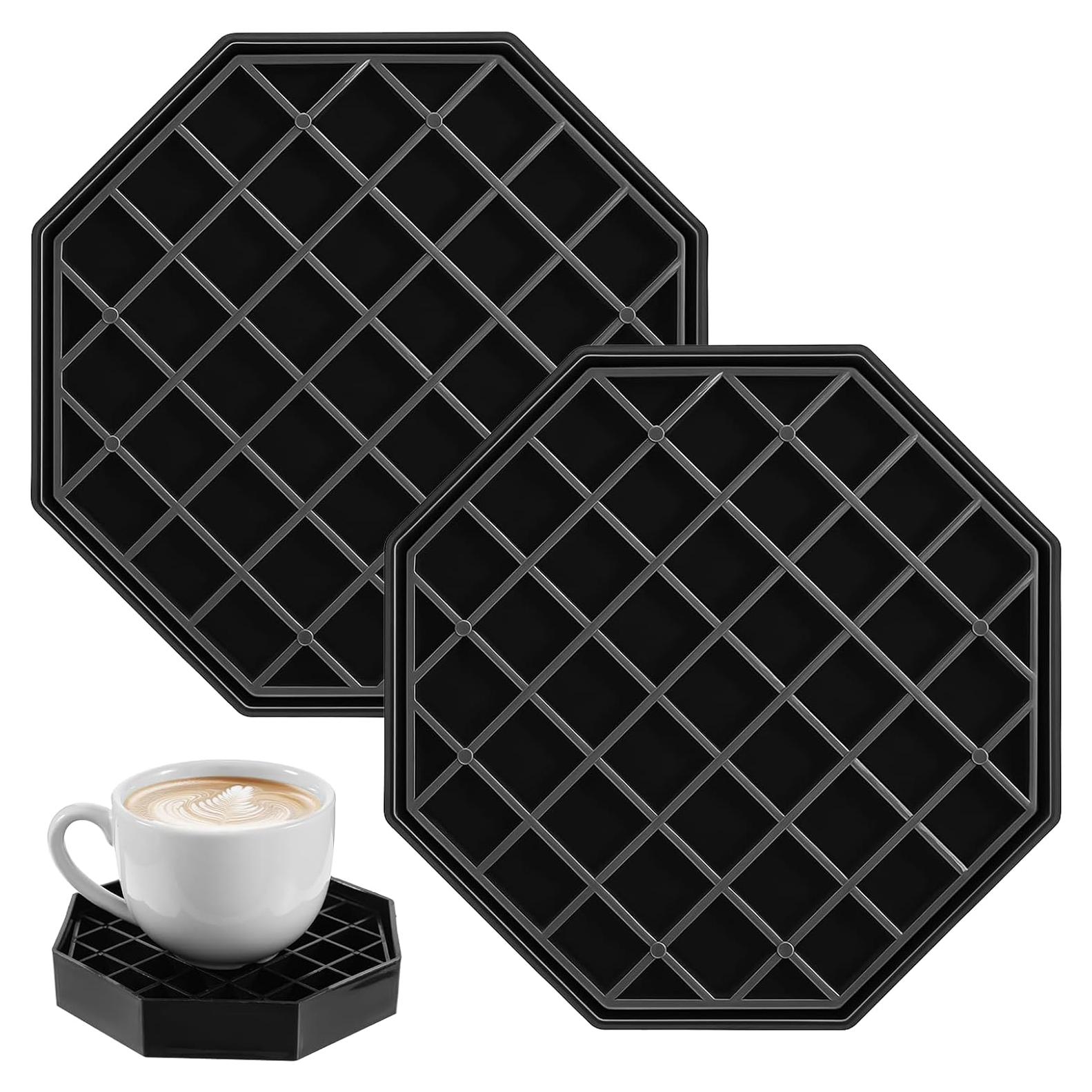 Bandejas de Goteo Octagon Bruislard 2 Pcs 10.5cm Plástico Negro