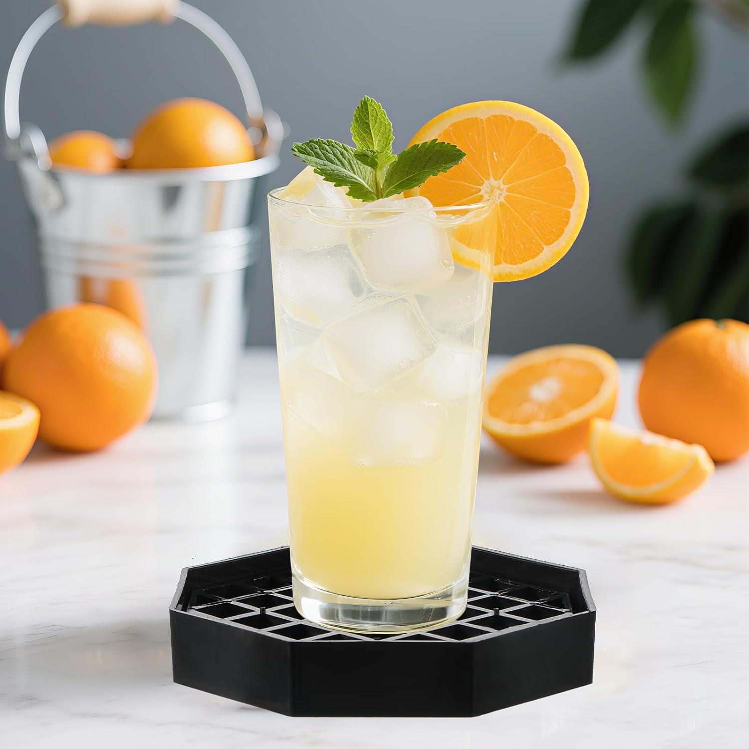 Bandejas de Goteo Octagon Bruislard 2 Pcs 10.5cm Plástico Negro