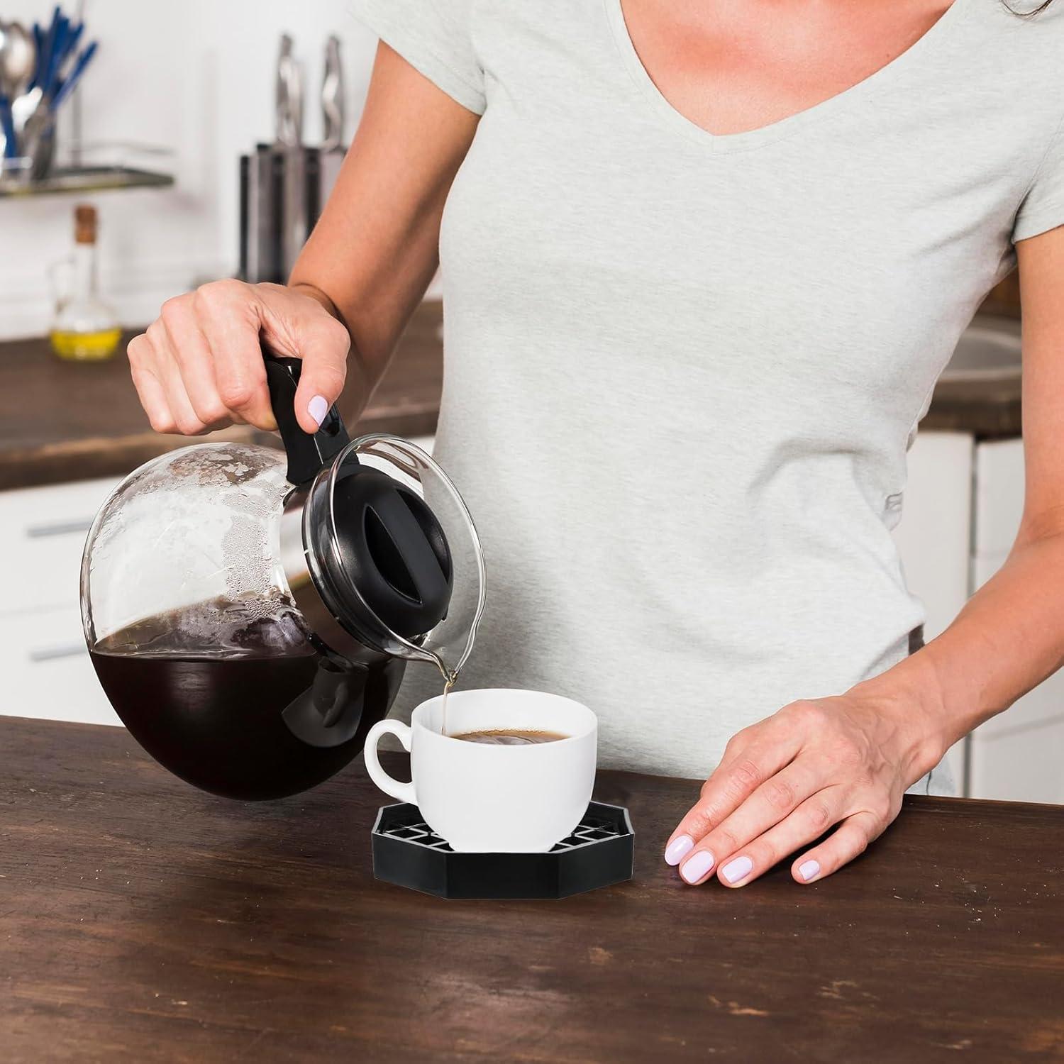 Bandejas de Goteo Octagon Bruislard 2 Pcs 10.5cm Plástico Negro