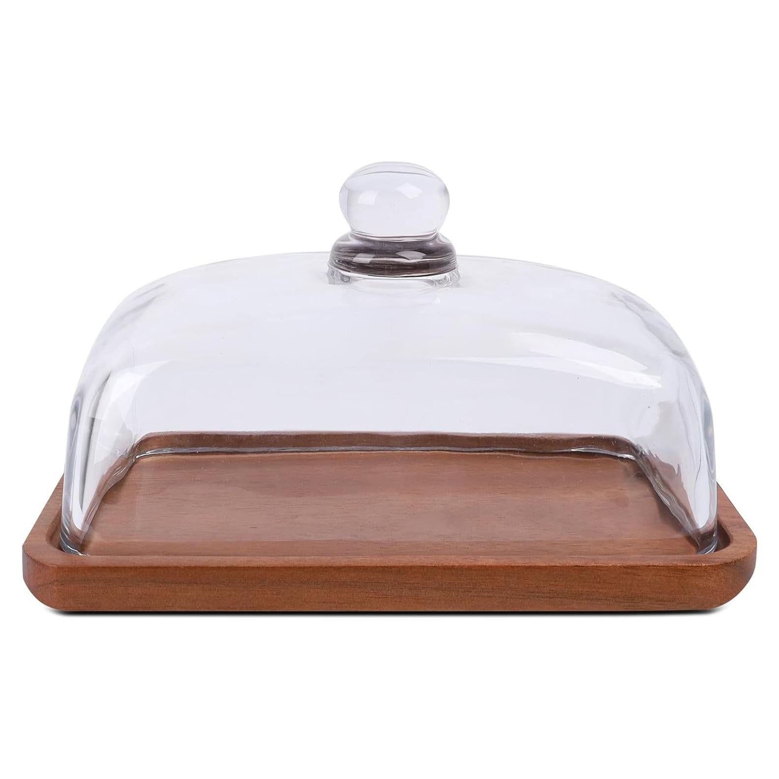 Plato de Mantequilla VivaBelle con Tapa de Vidrio 18.29x12.78cm