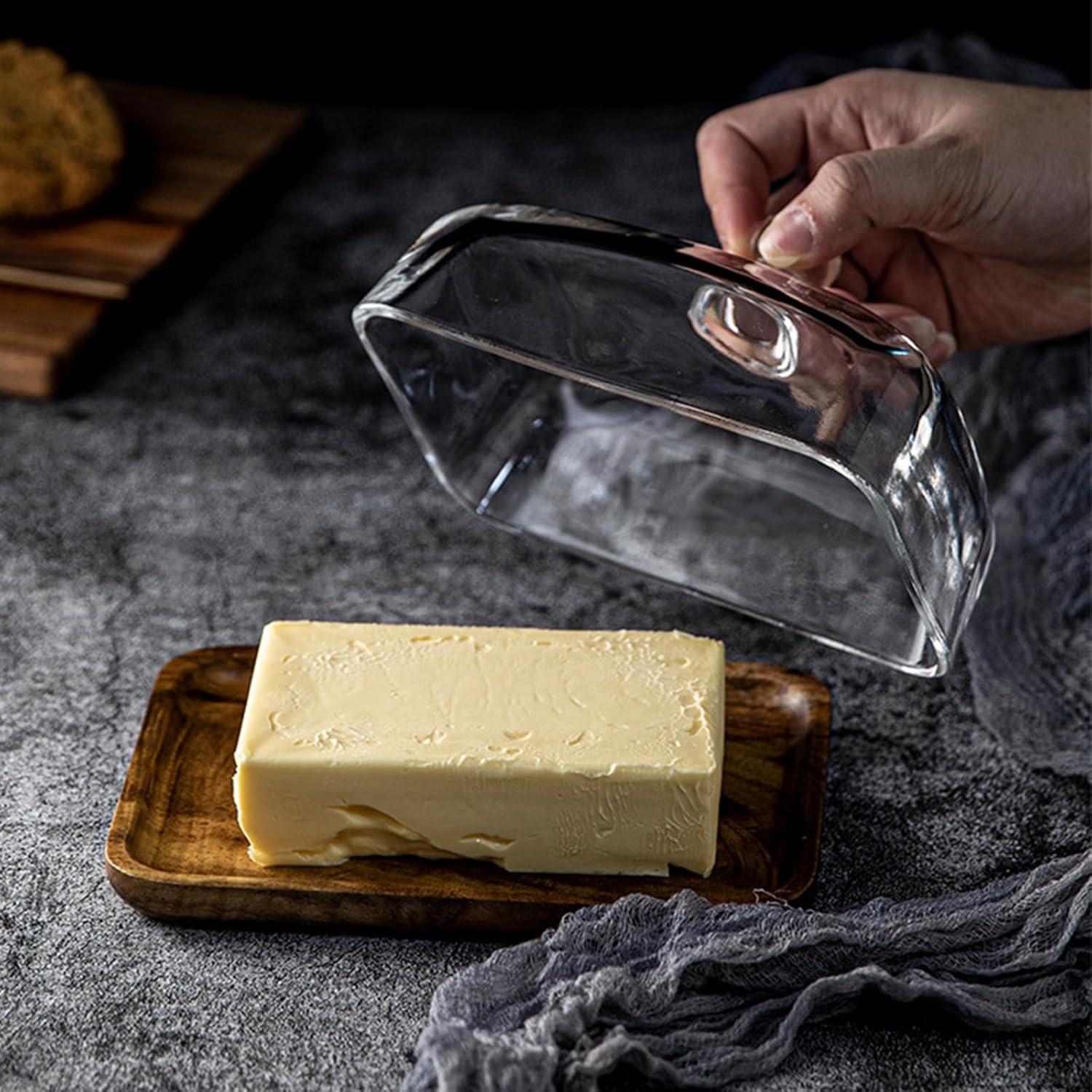 Plato de Mantequilla VivaBelle con Tapa de Vidrio 18.29x12.78cm