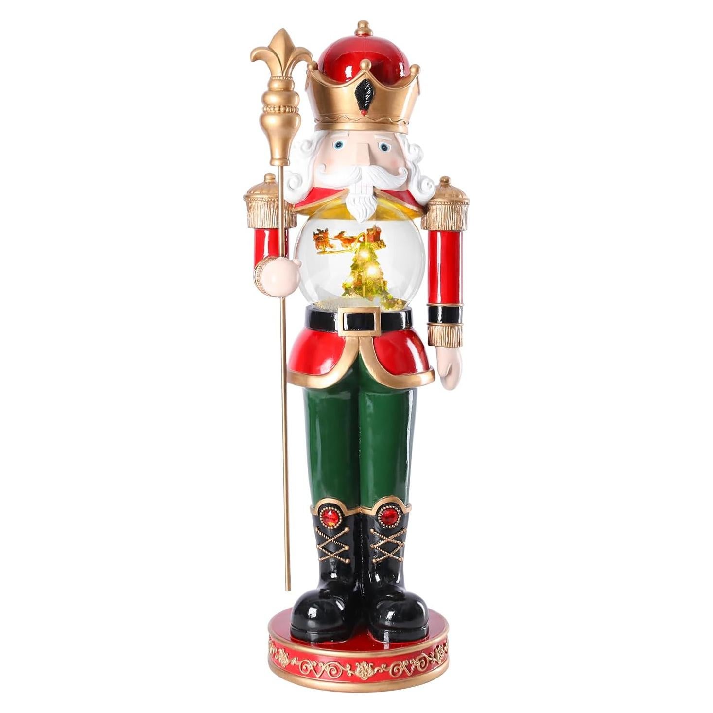 Soldado Cascanueces Bdor 76.2 cm con Globo de Nieve Rotatorio