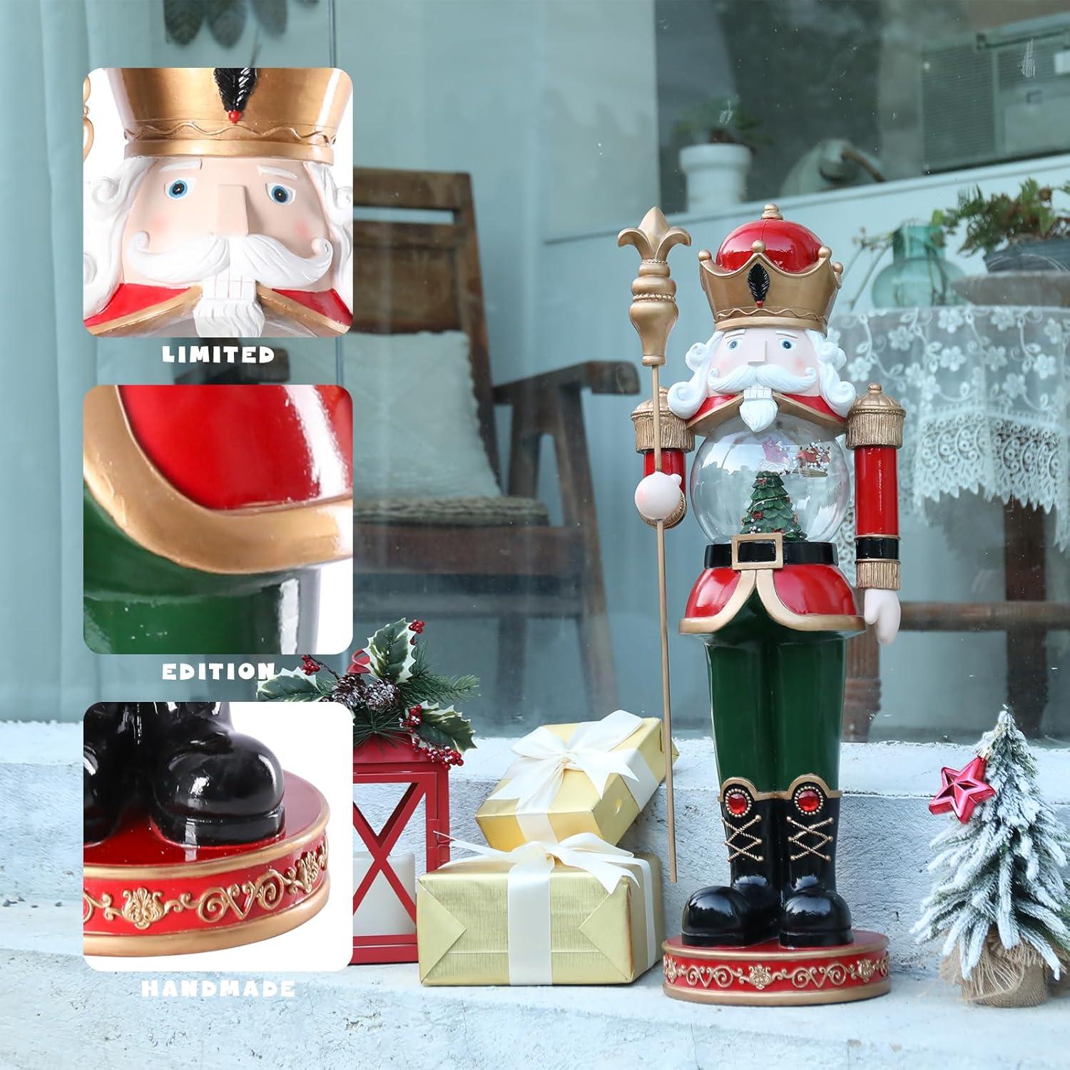 Soldado Cascanueces Bdor 76.2 cm con Globo de Nieve Rotatorio