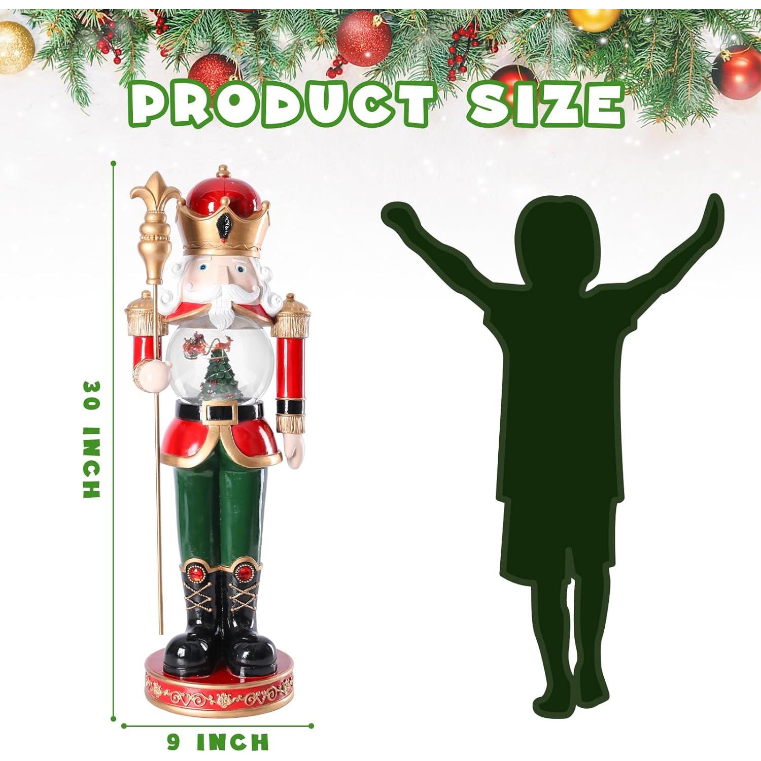 Soldado Cascanueces Bdor 76.2 cm con Globo de Nieve Rotatorio