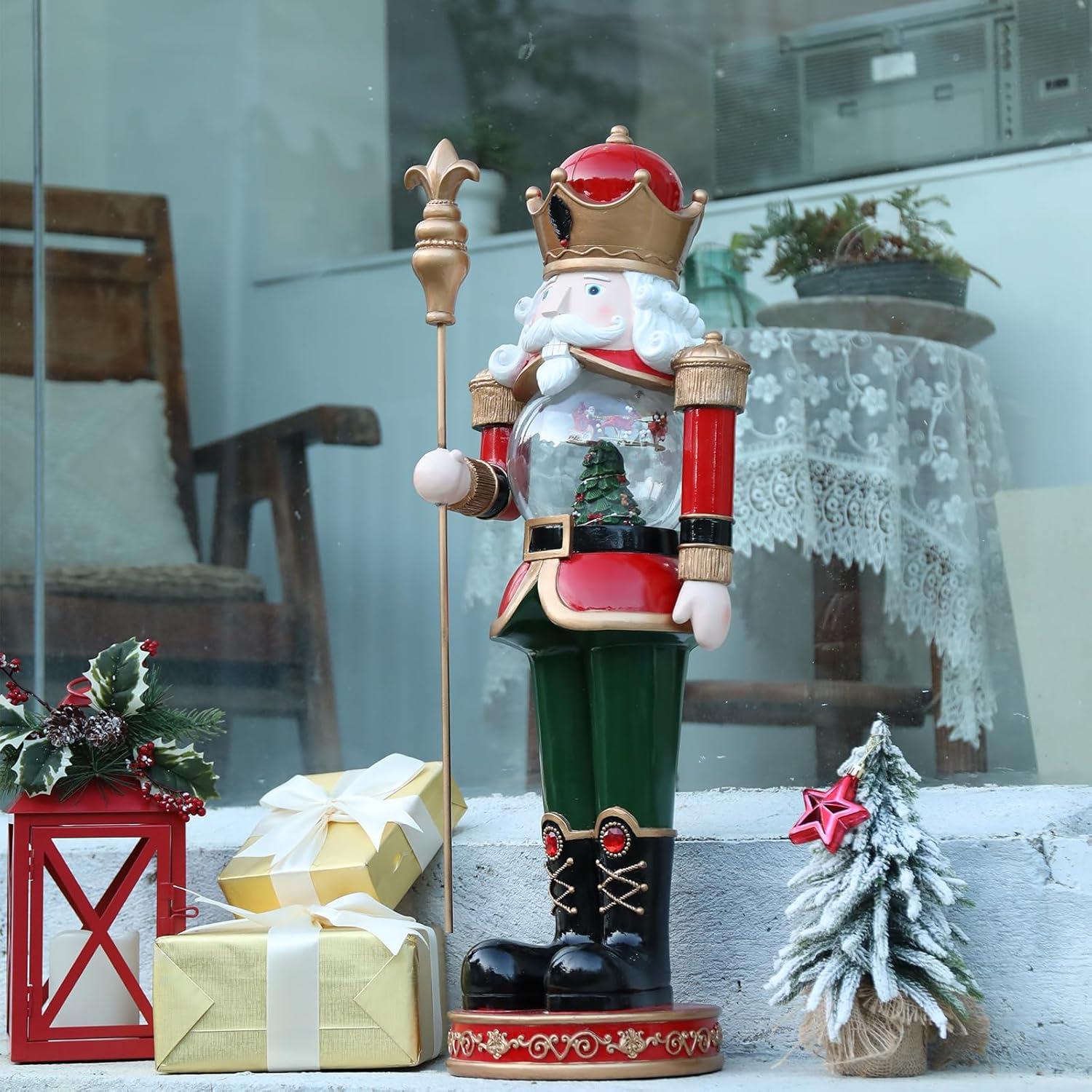 Soldado Cascanueces Bdor 76.2 cm con Globo de Nieve Rotatorio