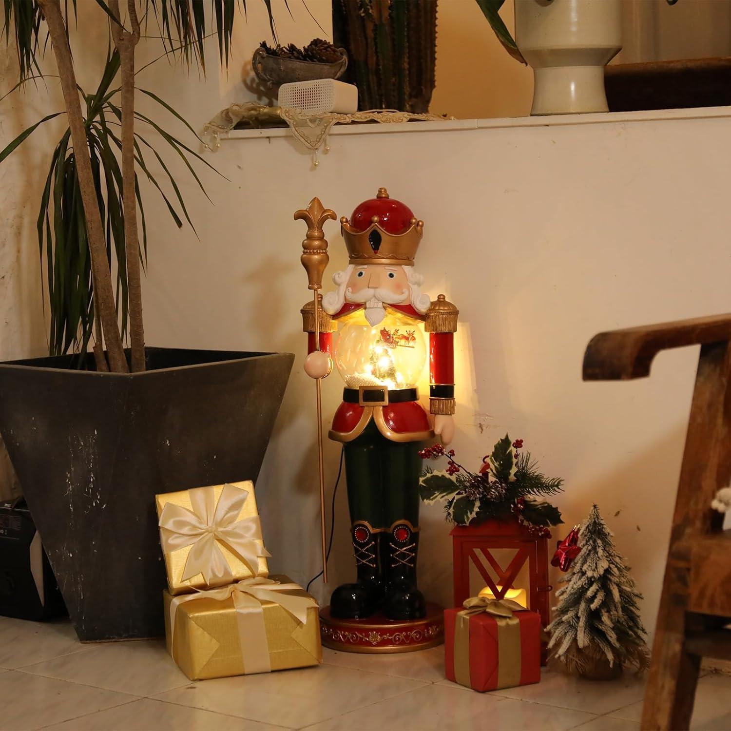 Soldado Cascanueces Bdor 76.2 cm con Globo de Nieve Rotatorio