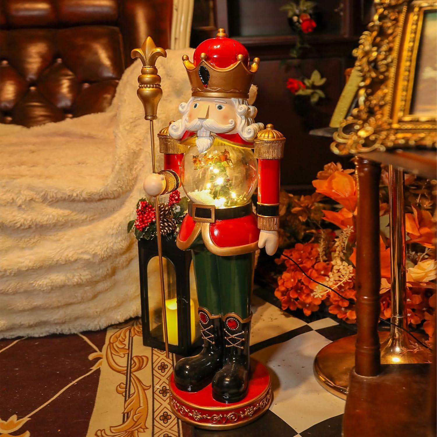 Soldado Cascanueces Bdor 76.2 cm con Globo de Nieve Rotatorio