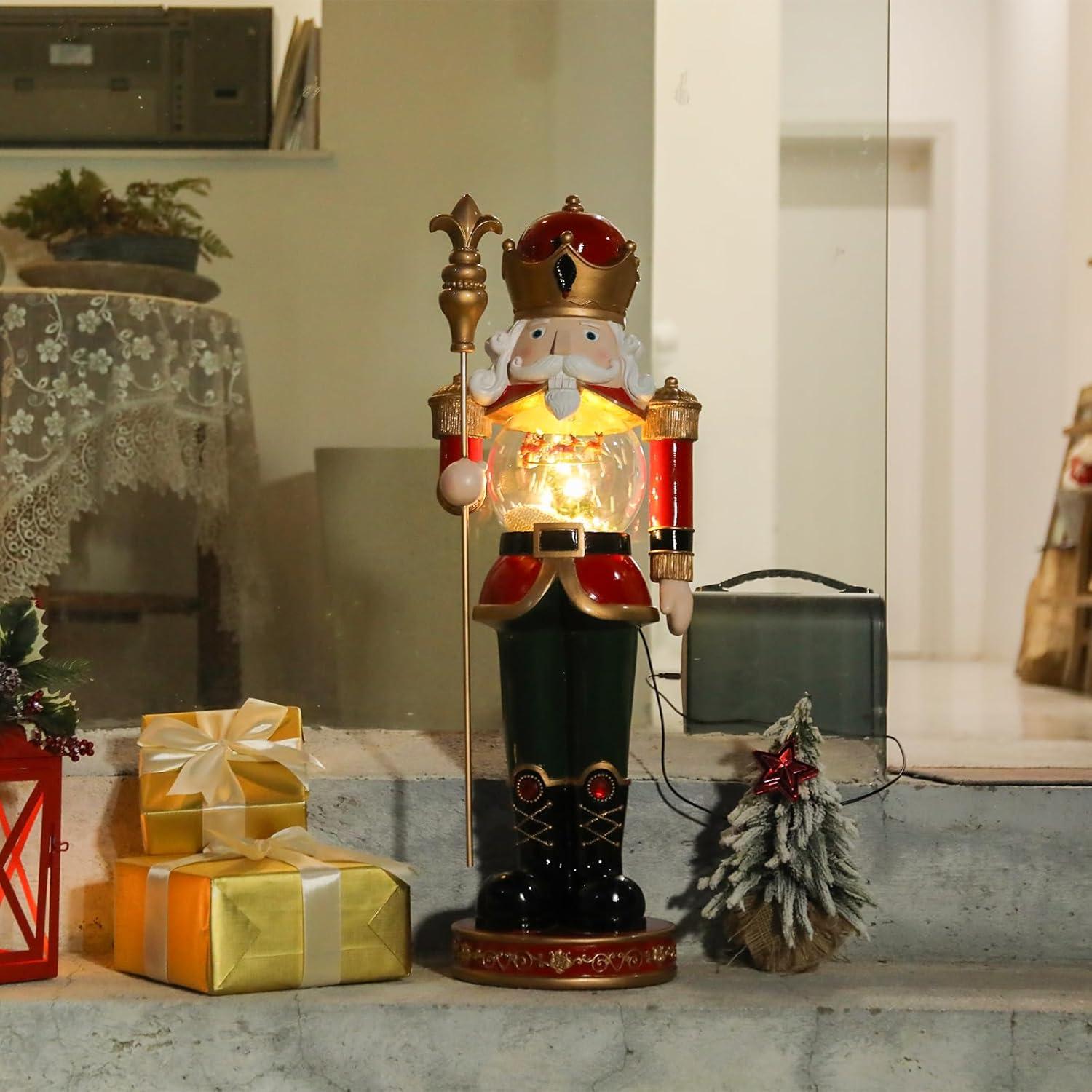 Soldado Cascanueces Bdor 76.2 cm con Globo de Nieve Rotatorio