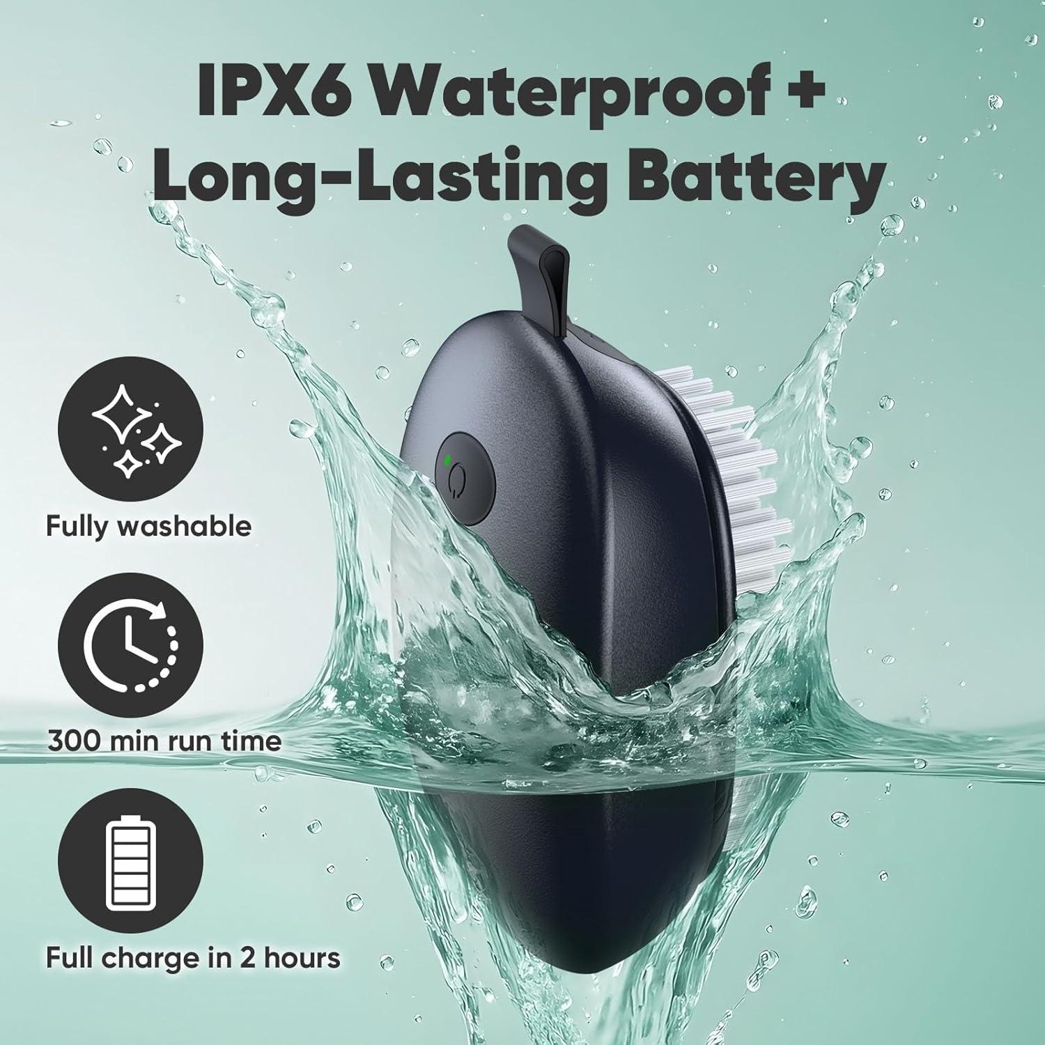 Cepillo Eléctrico de Limpieza de Frutas y Verduras EKZ, 3 Modos