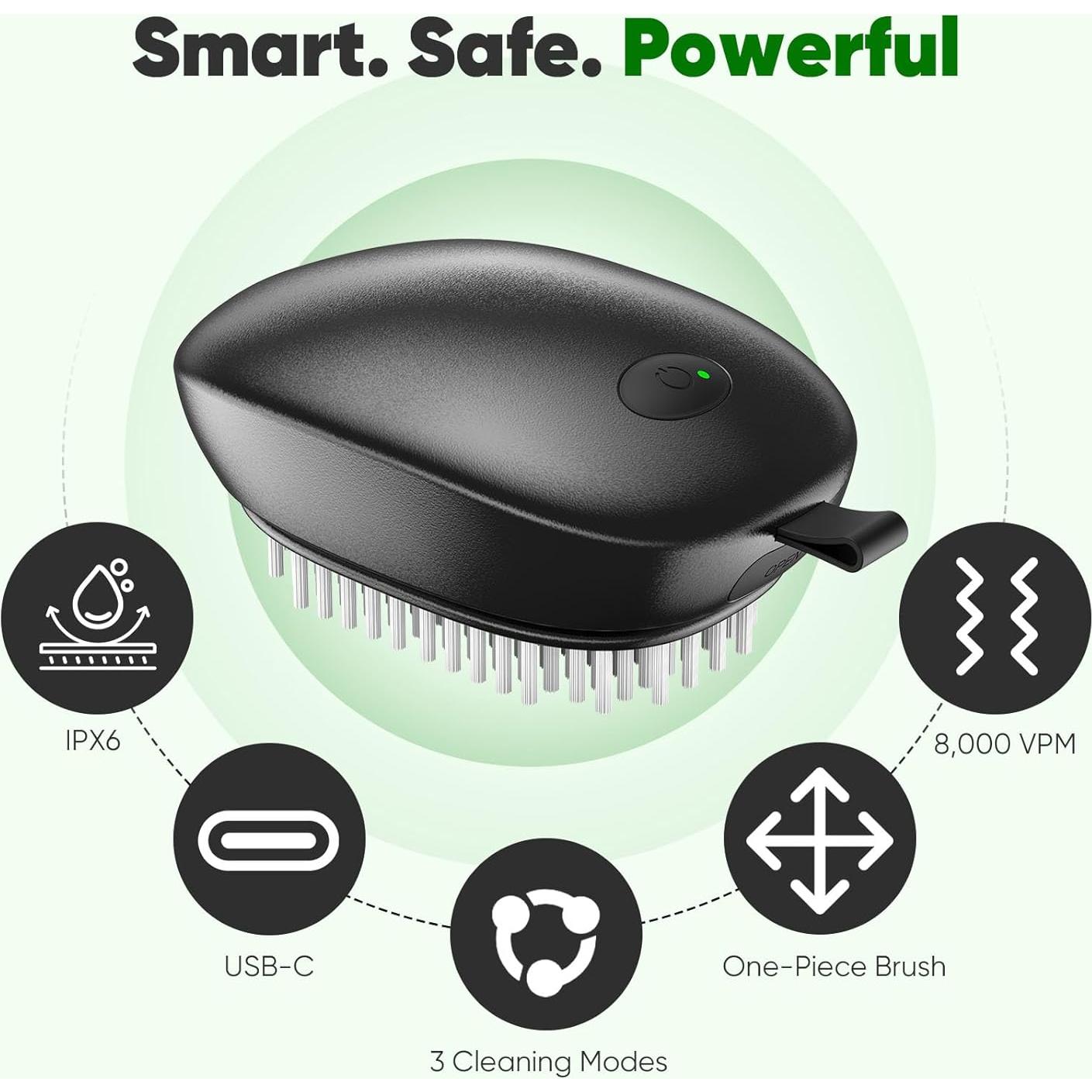 Cepillo Eléctrico de Limpieza de Frutas y Verduras EKZ, 3 Modos