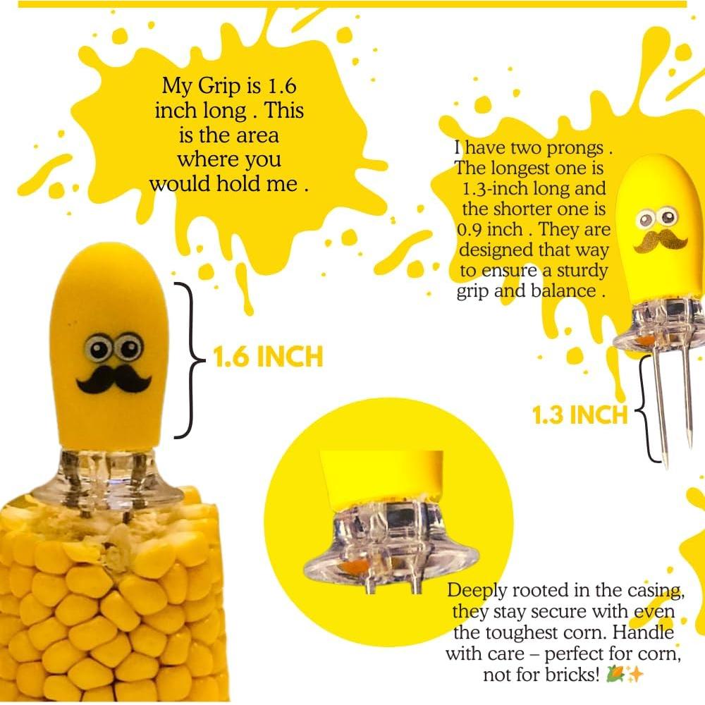 Soportes de maíz Fumiko - 10 PCS con caras divertidas