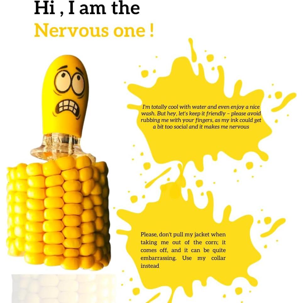 Soportes de maíz Fumiko - 10 PCS con caras divertidas