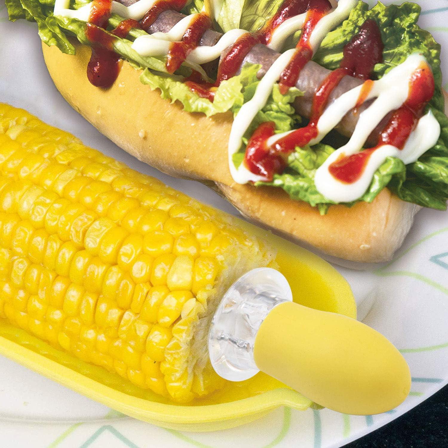 Soportes de Mazorcas de Maíz Recoil - Kit de 8 Piezas con Platos y Espátula