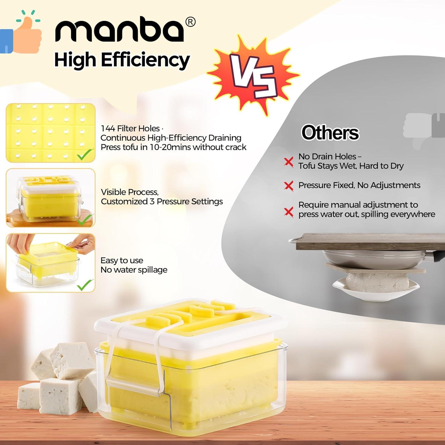 Prensa de Tofu MANBA Pro Apta para Lavavajillas 400g