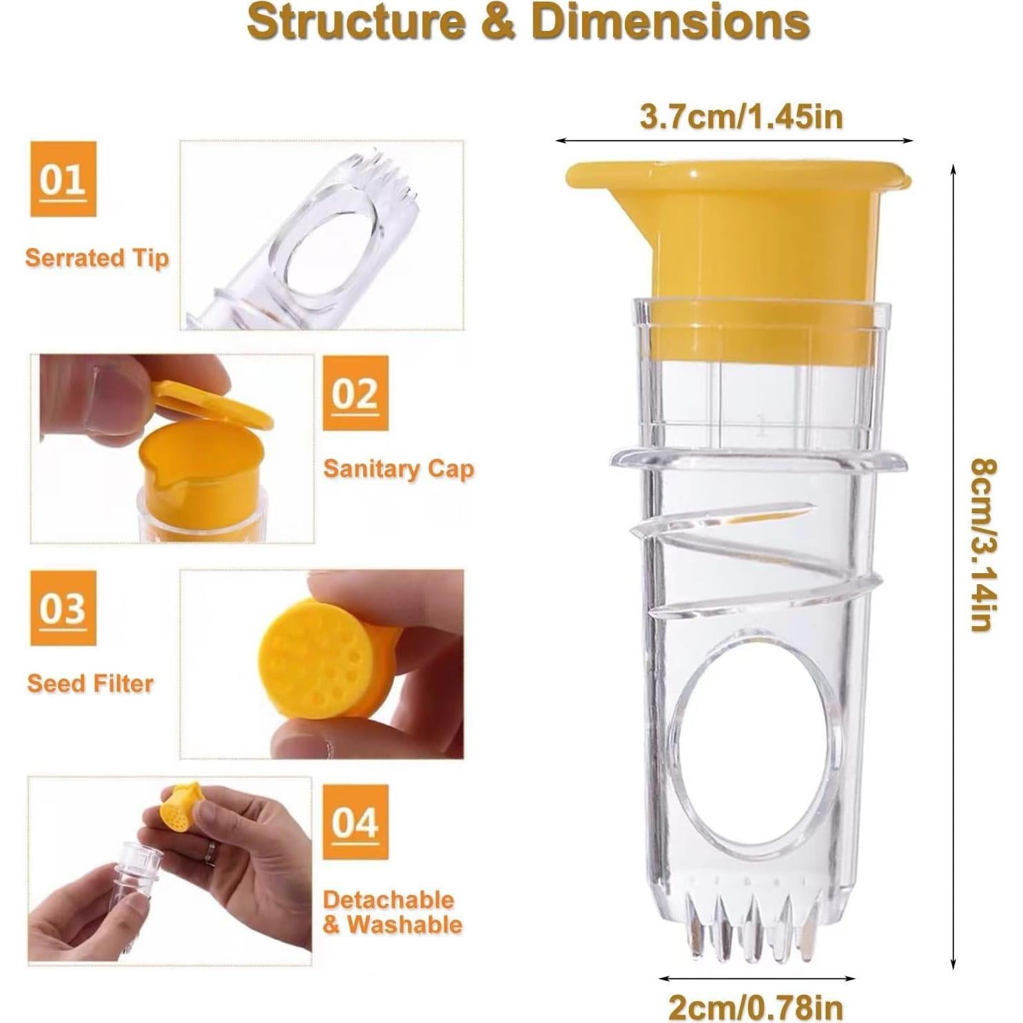 Exprimidor Manual de Cítricos ThumlianYo 2 PCS 2025 Verde Amarillo