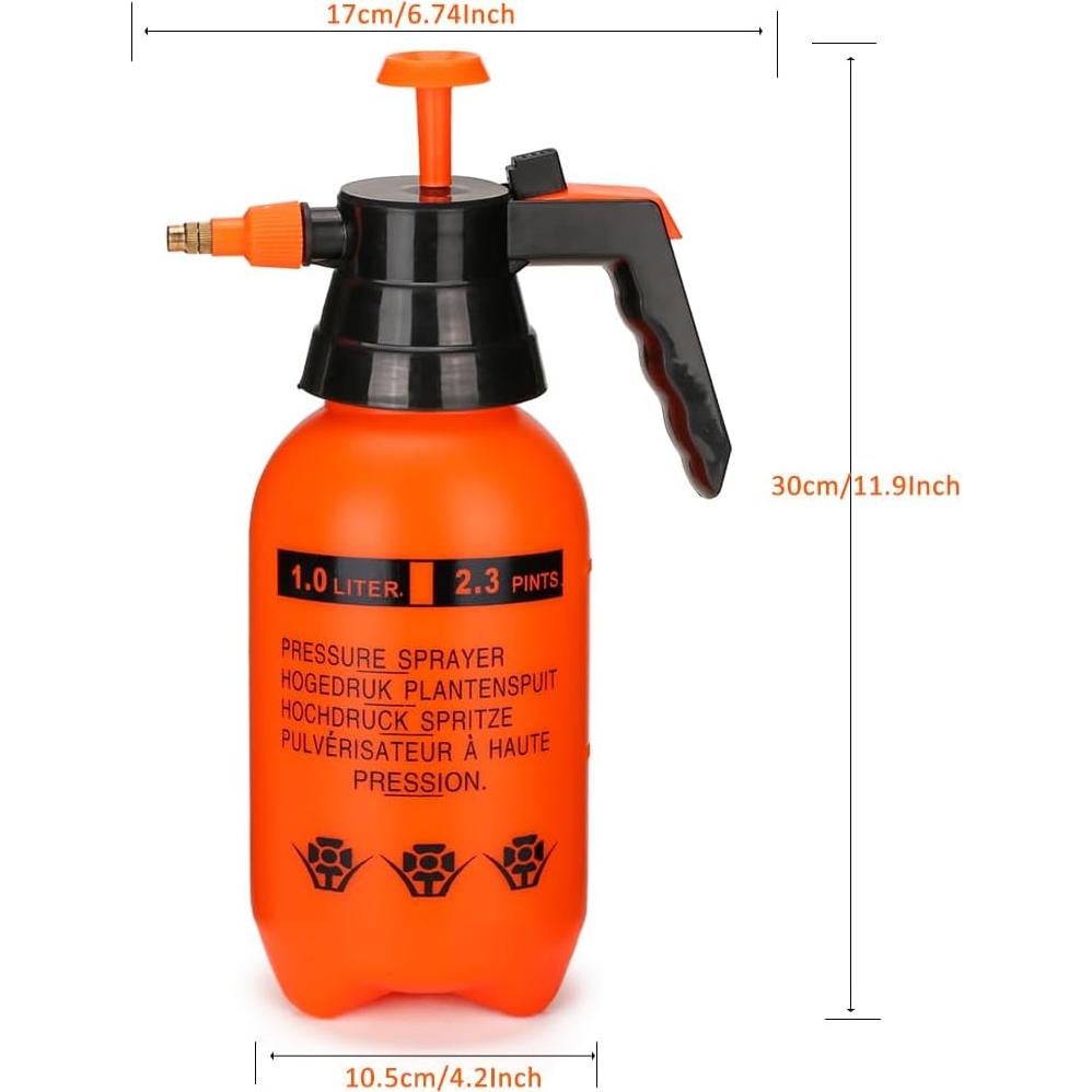 Pulverizador de Jardín MRPAPA 1L Naranja - Multiusos a Mano