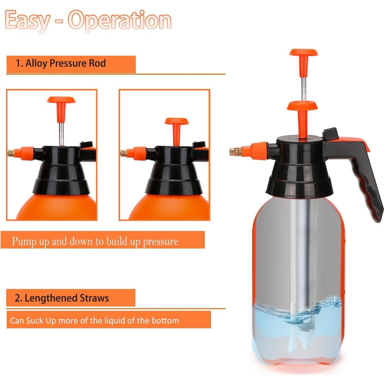 Pulverizador de Jardín MRPAPA 1L Naranja - Multiusos a Mano