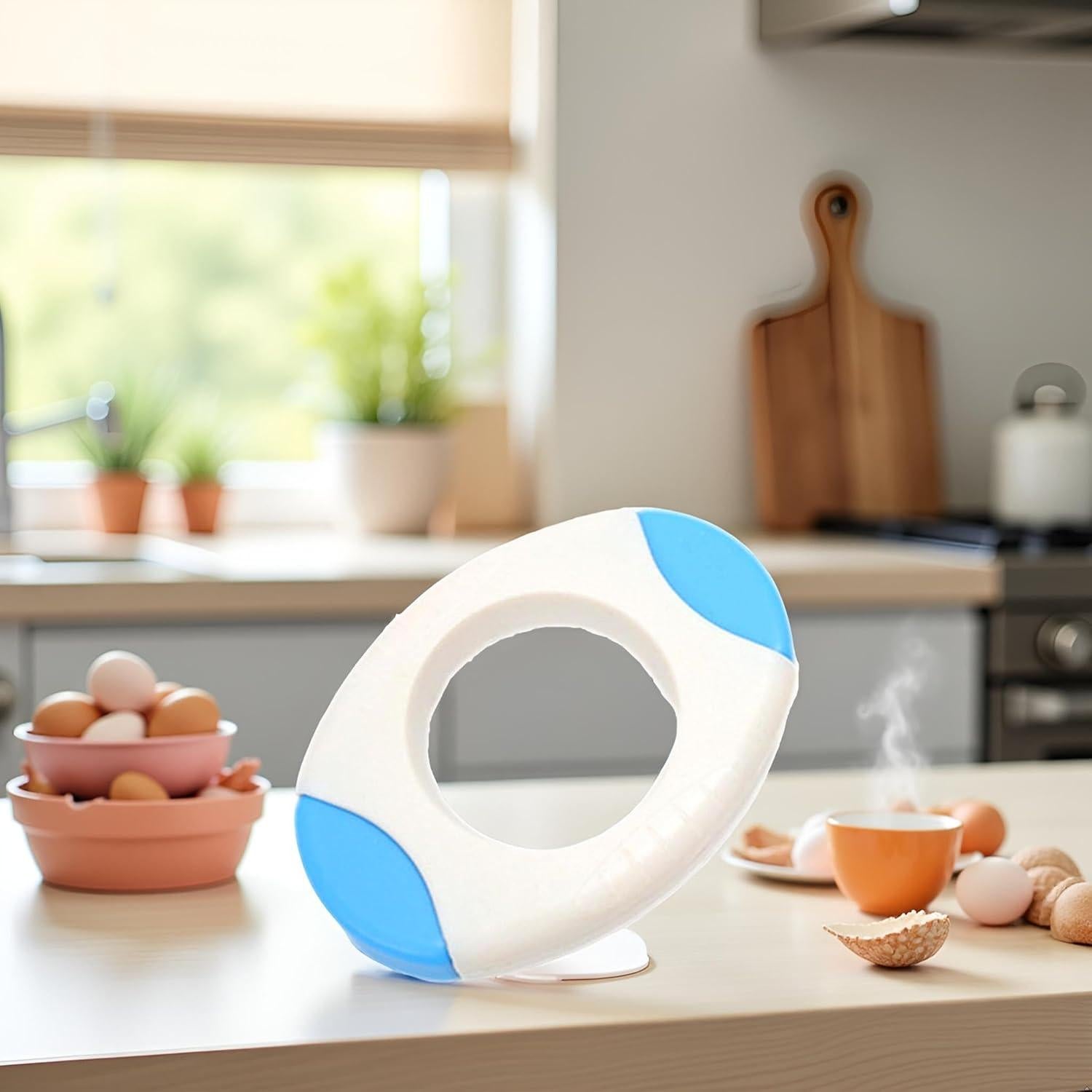 Cortador de Huevos Czhotg Azul, Tijeras para Cáscaras, Acero Inoxidable