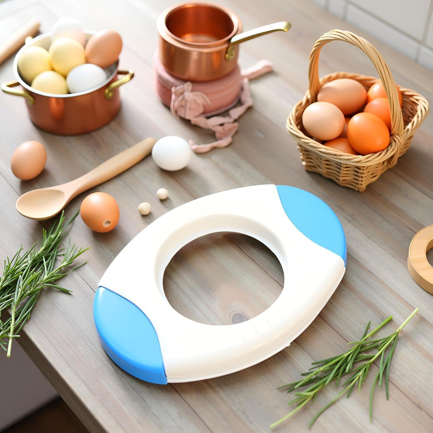 Cortador de Huevos Czhotg Azul, Tijeras para Cáscaras, Acero Inoxidable