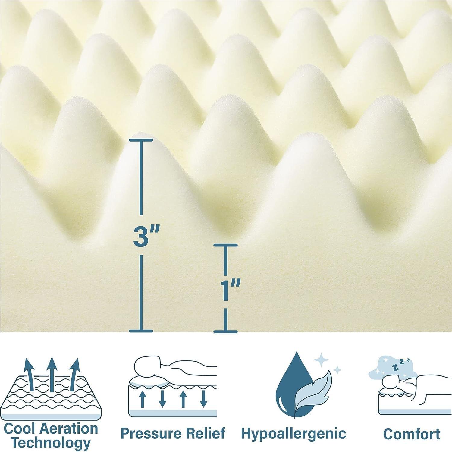 Colchón de Espuma Convoluta Vaunn 200x89 cm Alivio Presión