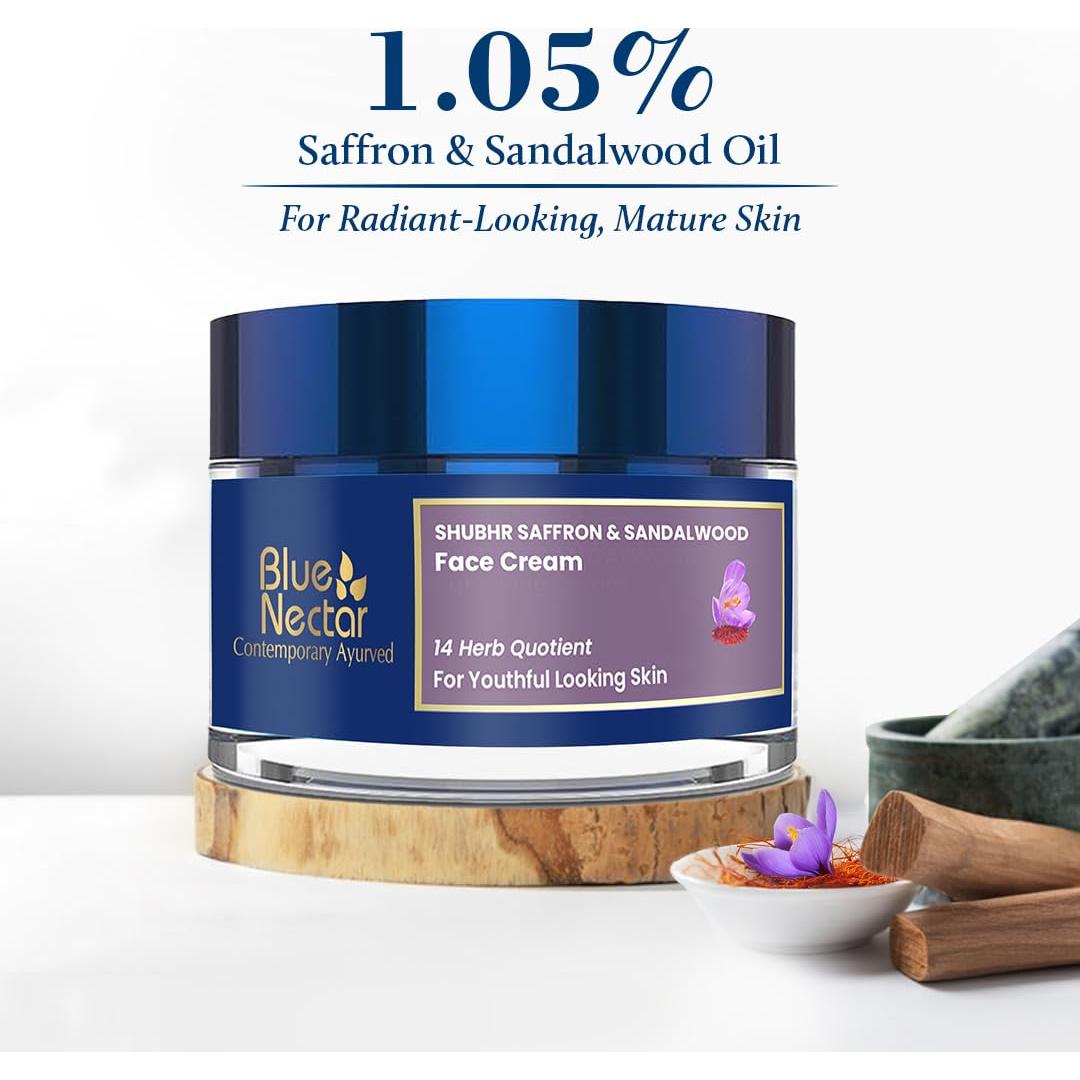 Crema Facial Ayurvédica Blue Nectar con Azafrán 50g
