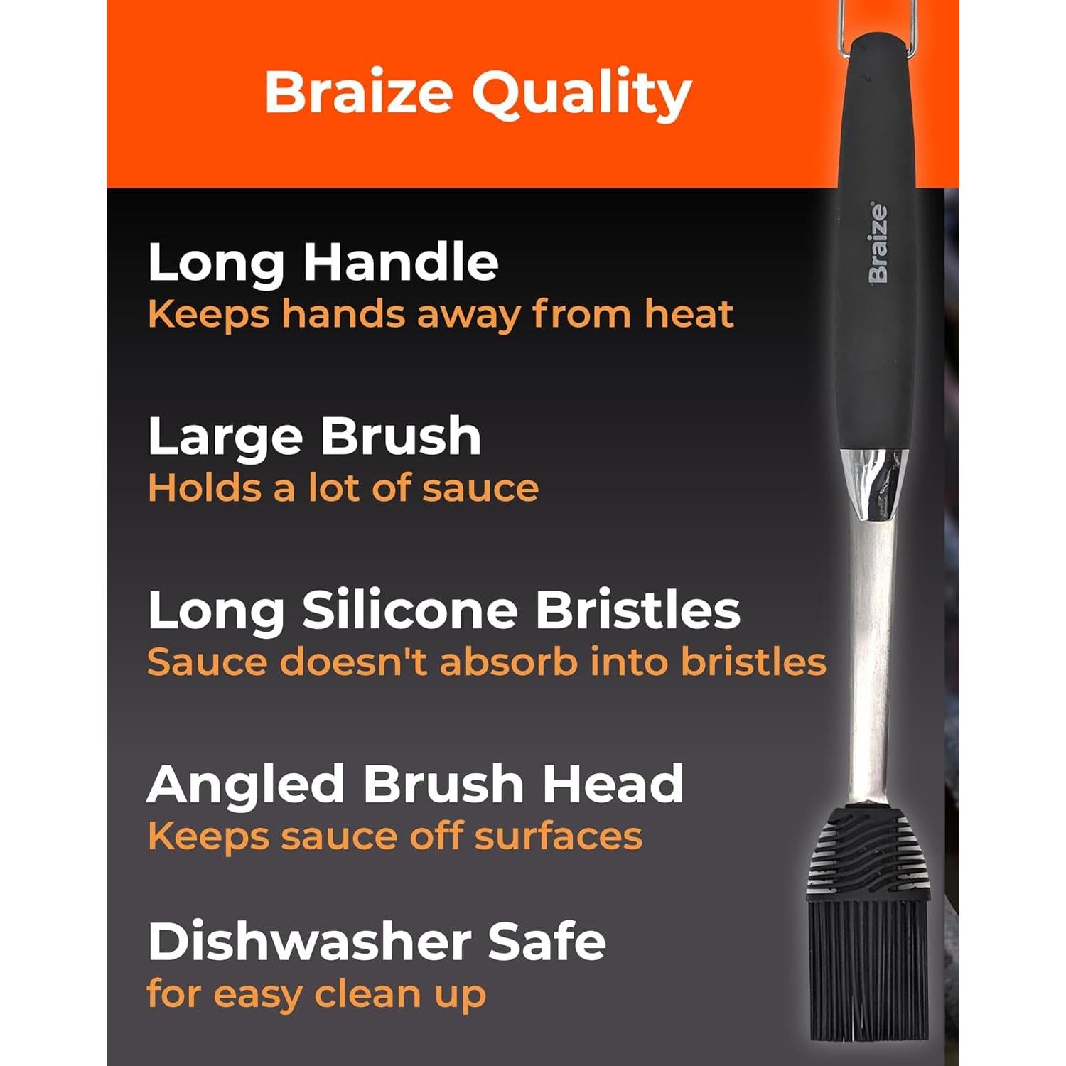 Brocha de Basting Braize de Silicona Resistente al Calor 49cm