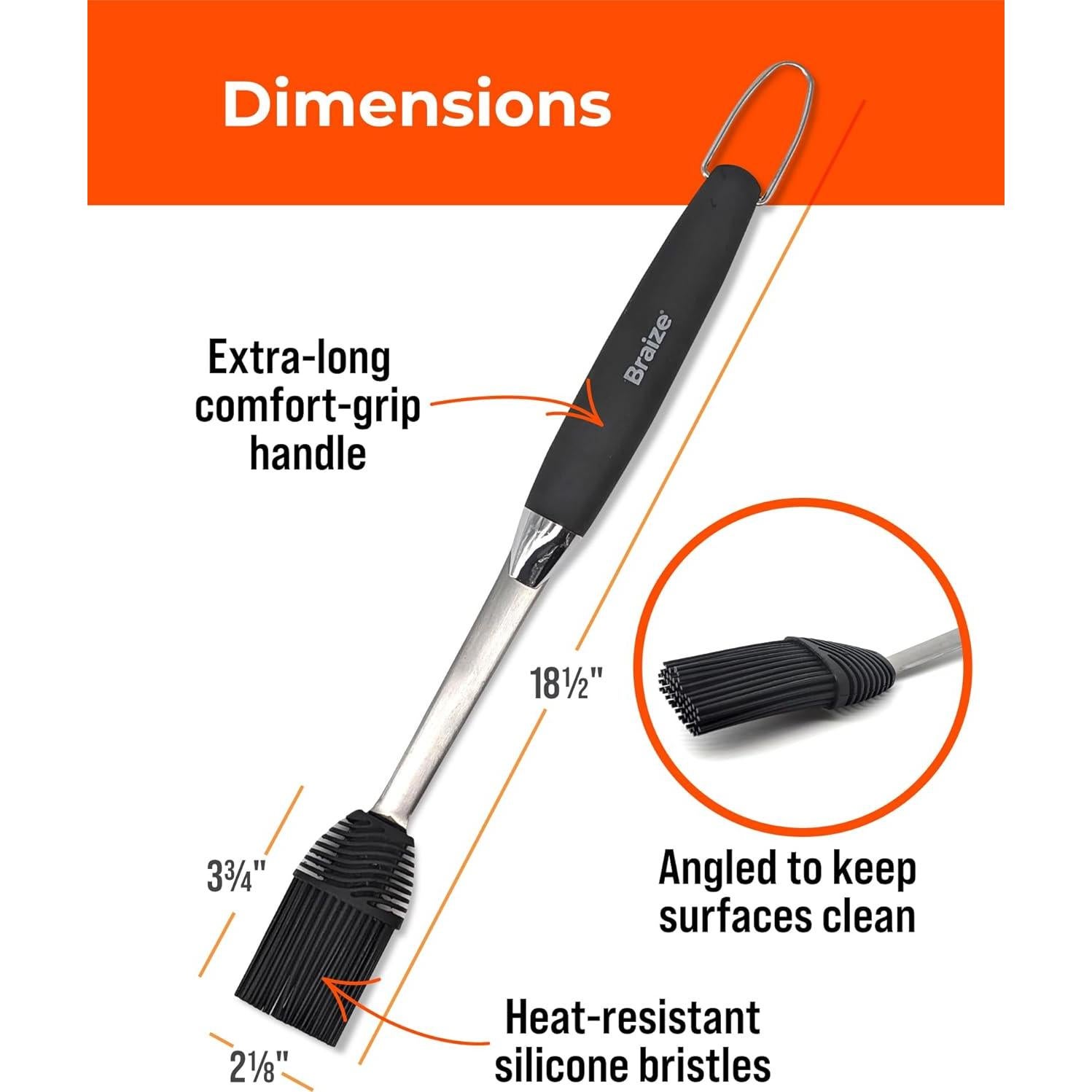 Brocha de Basting Braize de Silicona Resistente al Calor 49cm