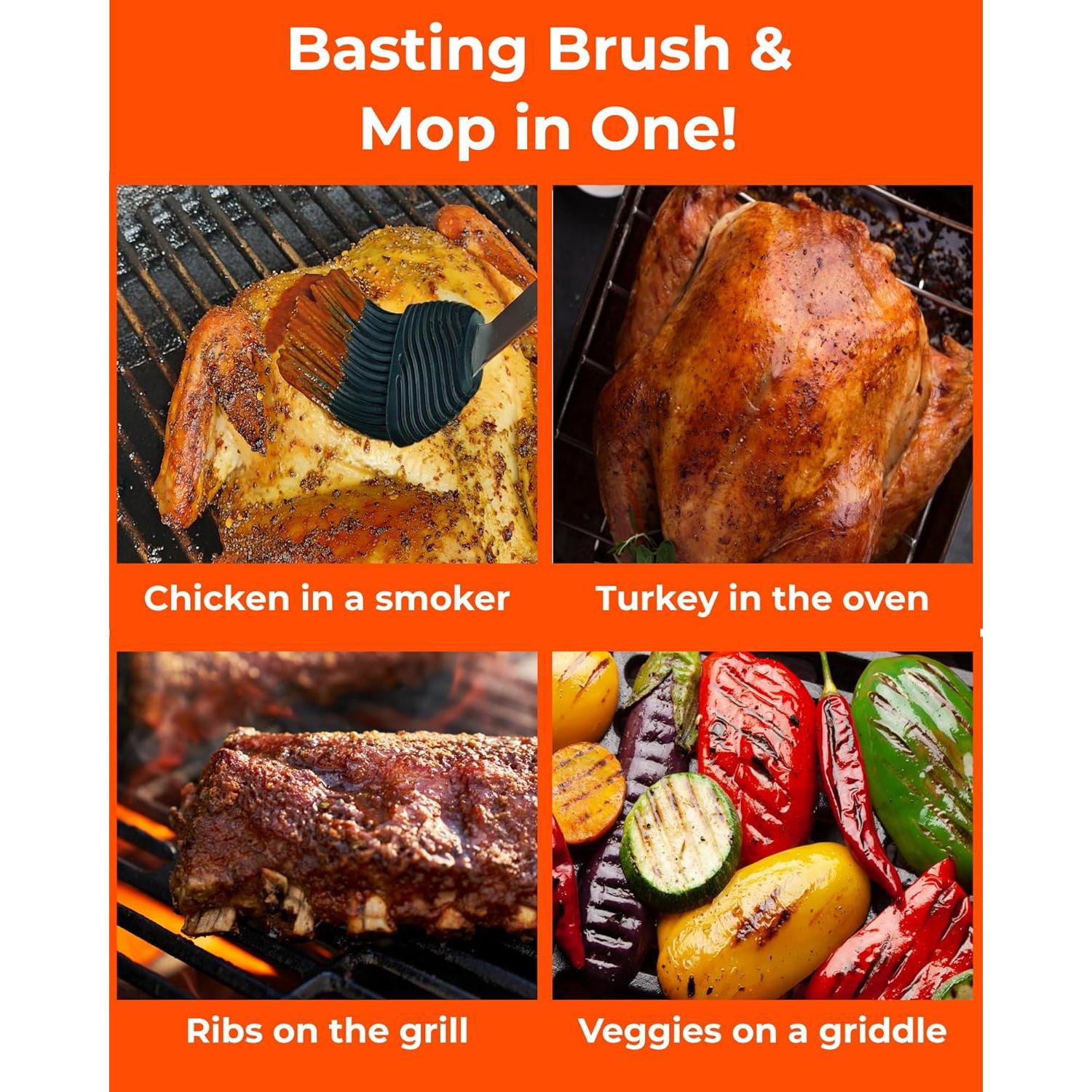 Brocha de Basting Braize de Silicona Resistente al Calor 49cm