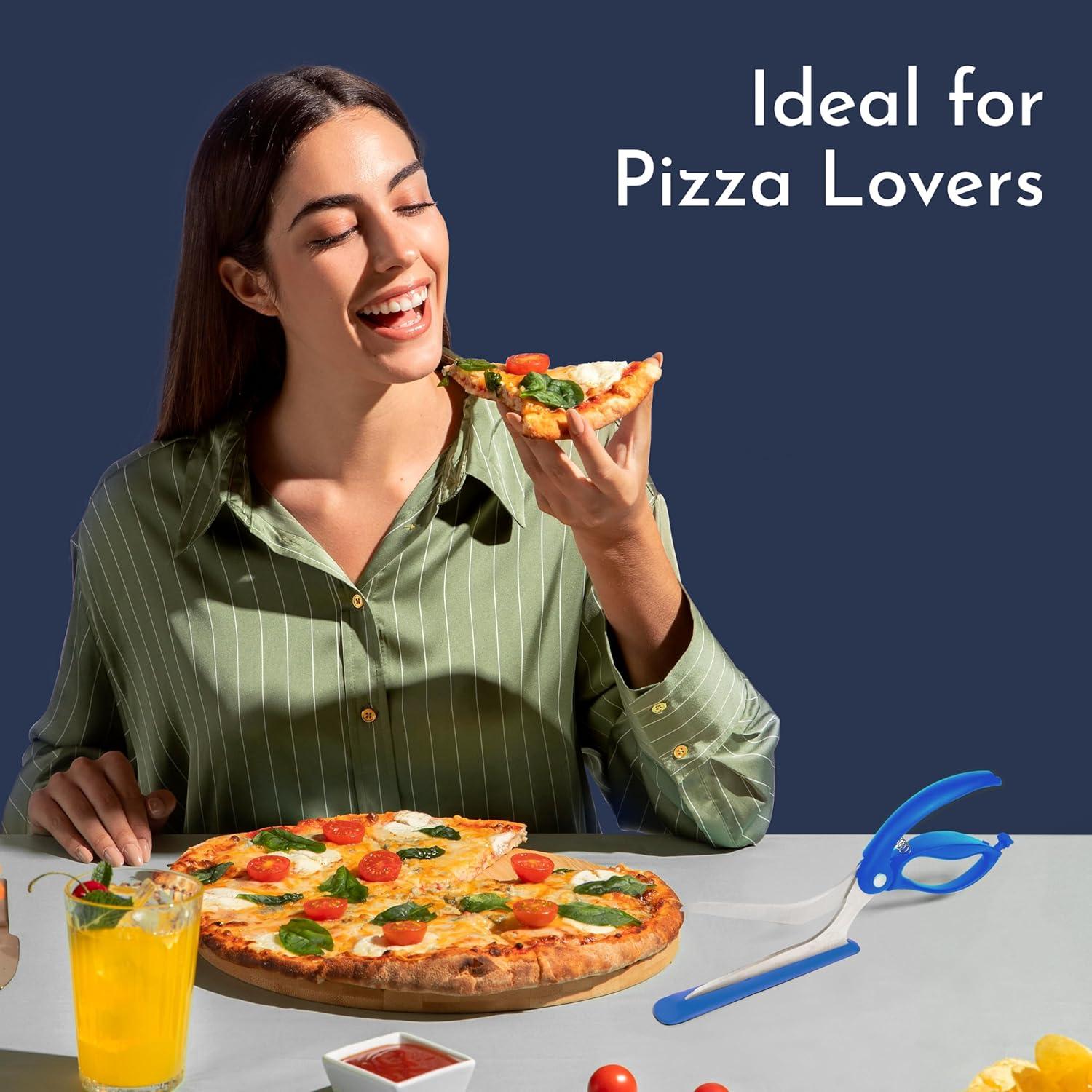 Tijeras para Pizza Loftern Azul - Cortador Antiadherente 5 en 1