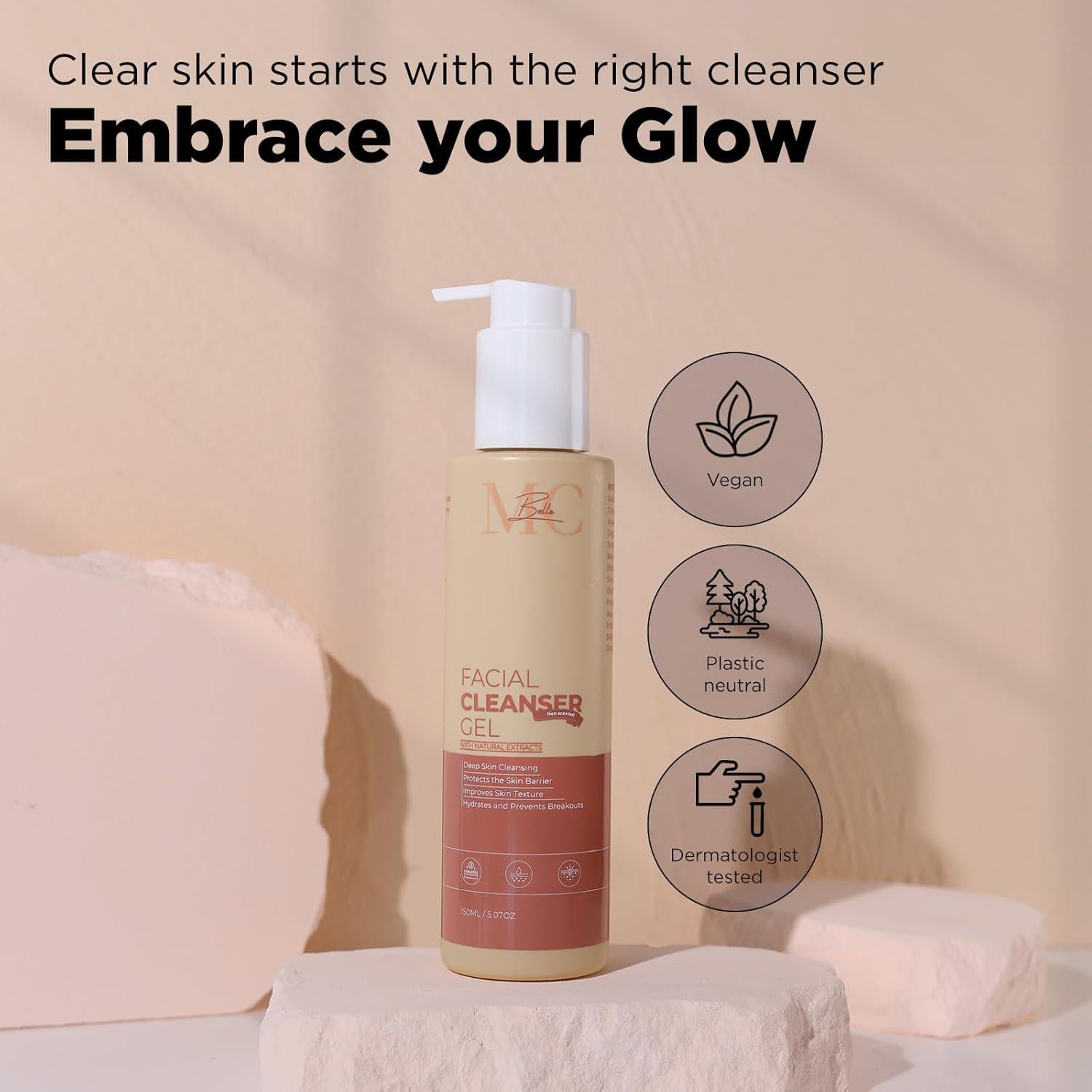 Limpiador Facial MC Belle Sin Fragancia 209g - Acné y Piel Grasa