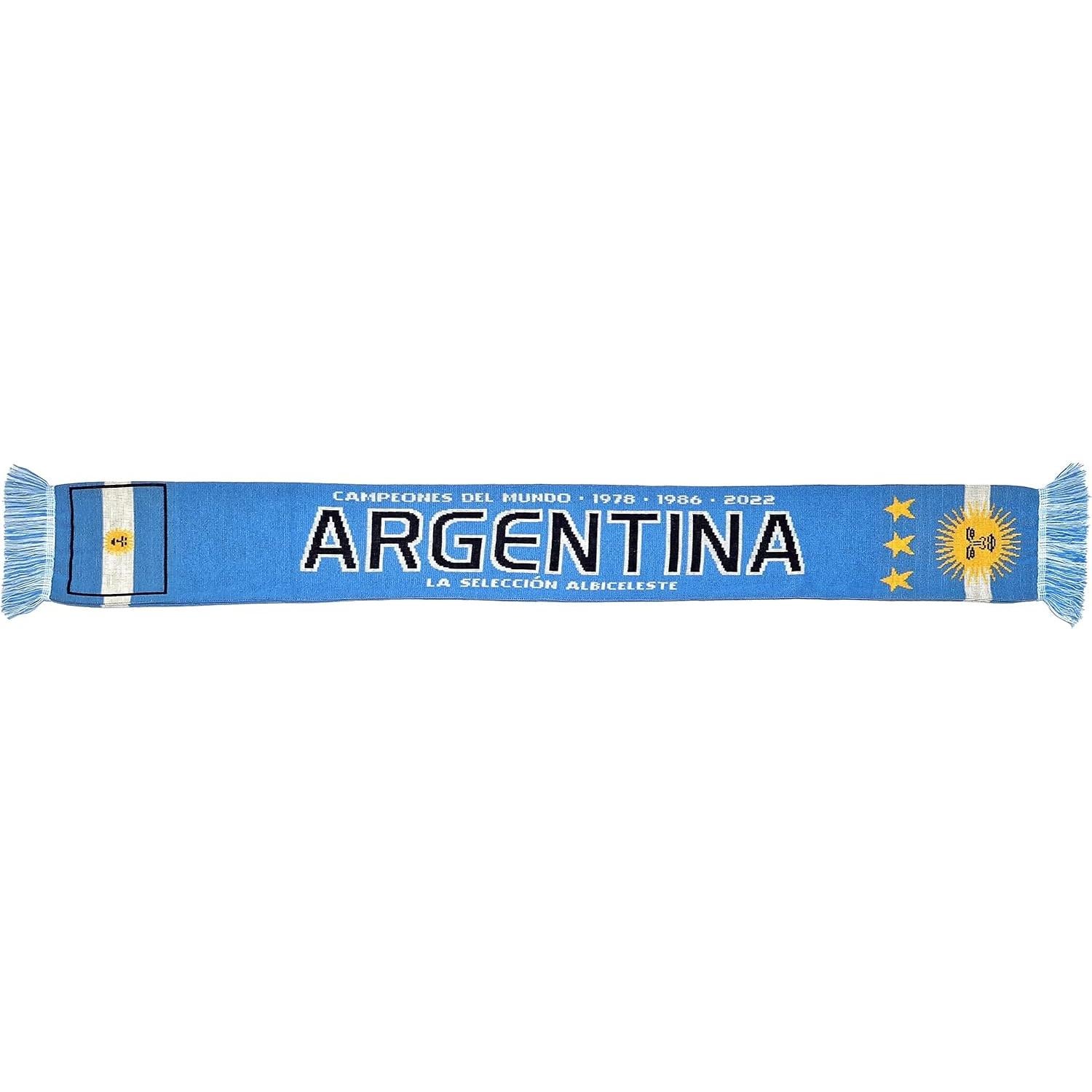Bufanda de Fútbol Euroscarves Argentina Campeones 2022 145x18cm