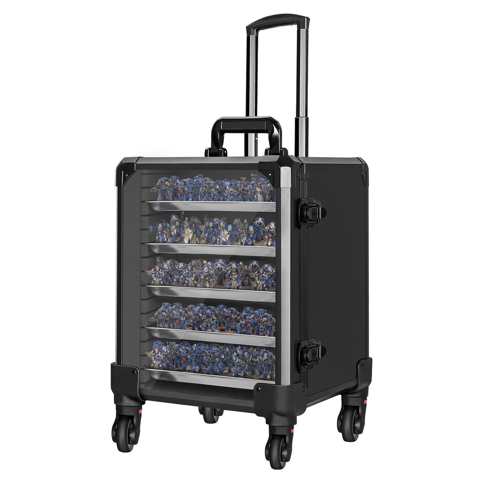 Caja de Almacenamiento de Miniaturas WELIDAY con Carro Mediana