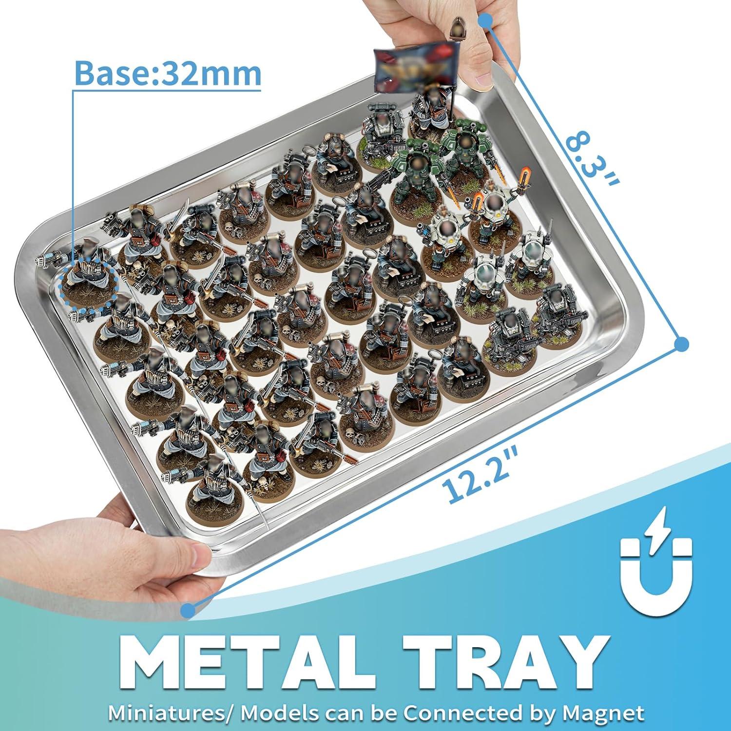 Caja de Almacenamiento de Miniaturas WELIDAY con Carro Mediana