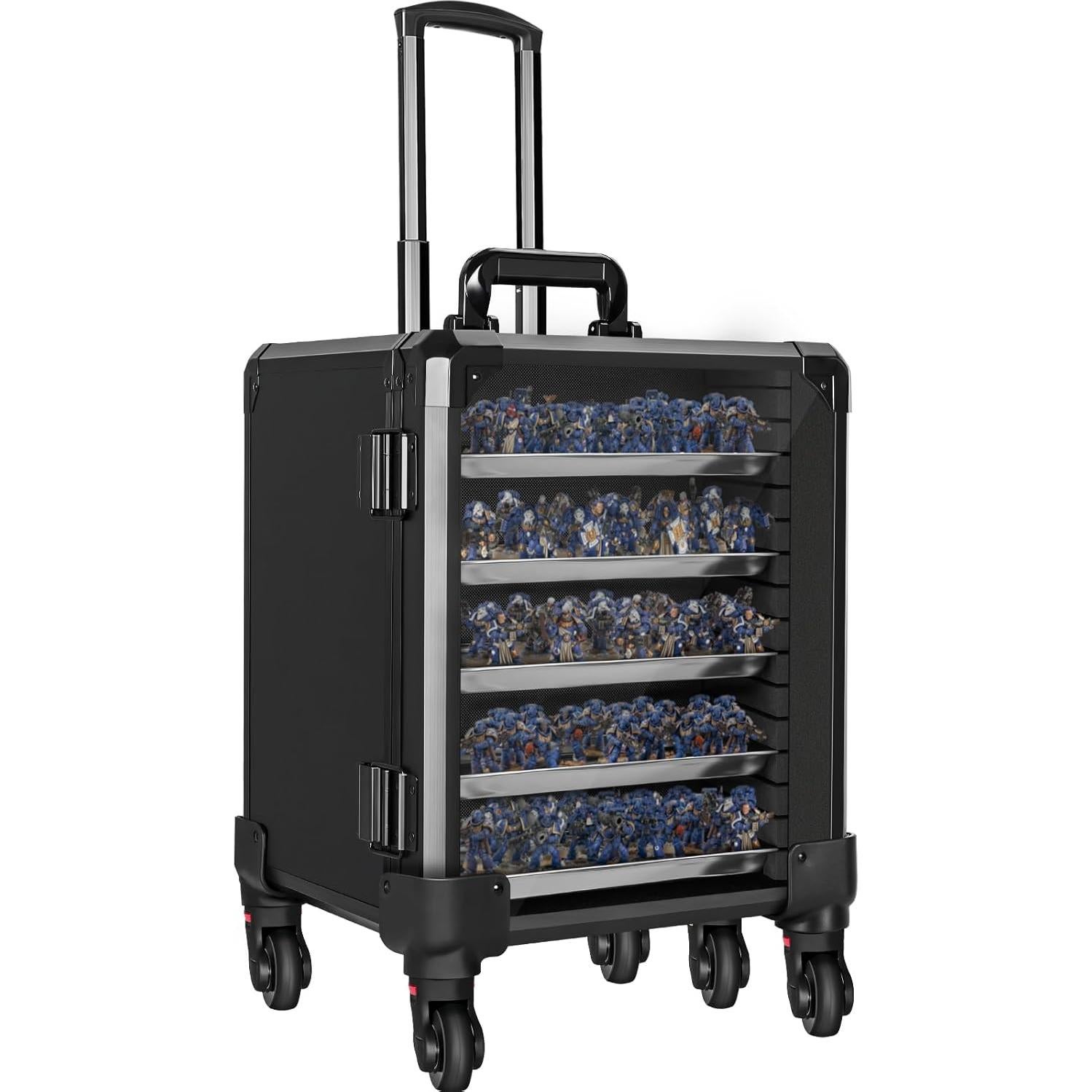 Caja de Almacenamiento de Miniaturas WELIDAY con Carro Mediana