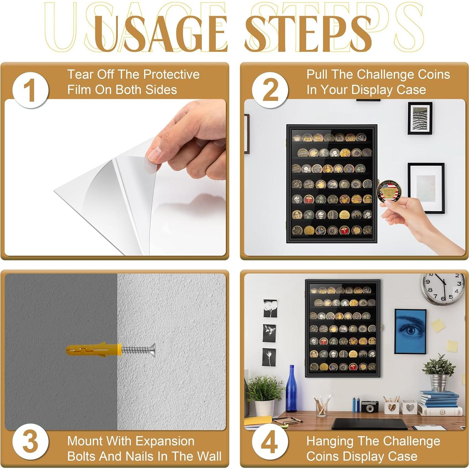 Estuche de Exhibición de Monedas GYaozii XL 34x44cm Madera