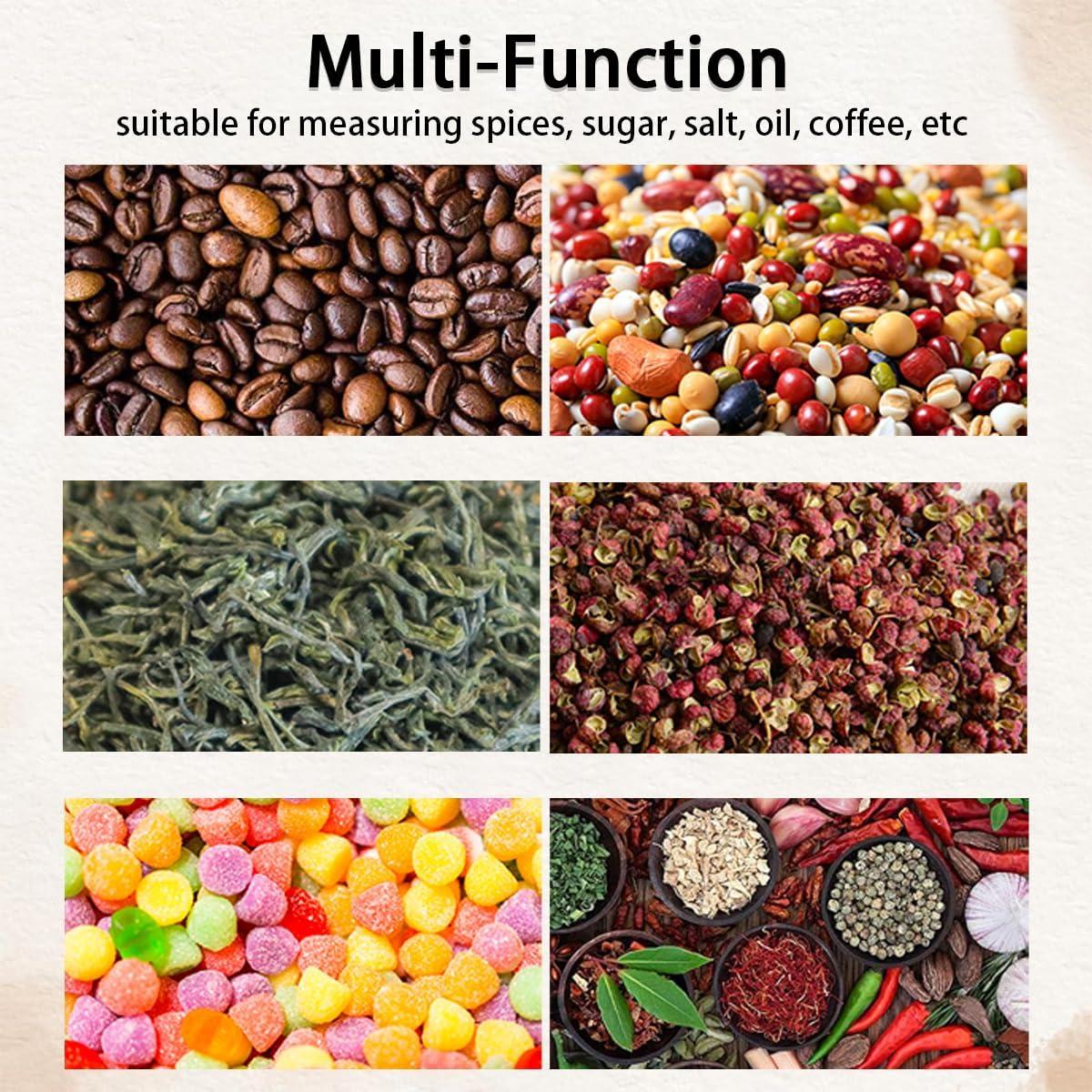 Cucharas Medidoras de Café Acero Inoxidable 2 Pcs con Mango Madera