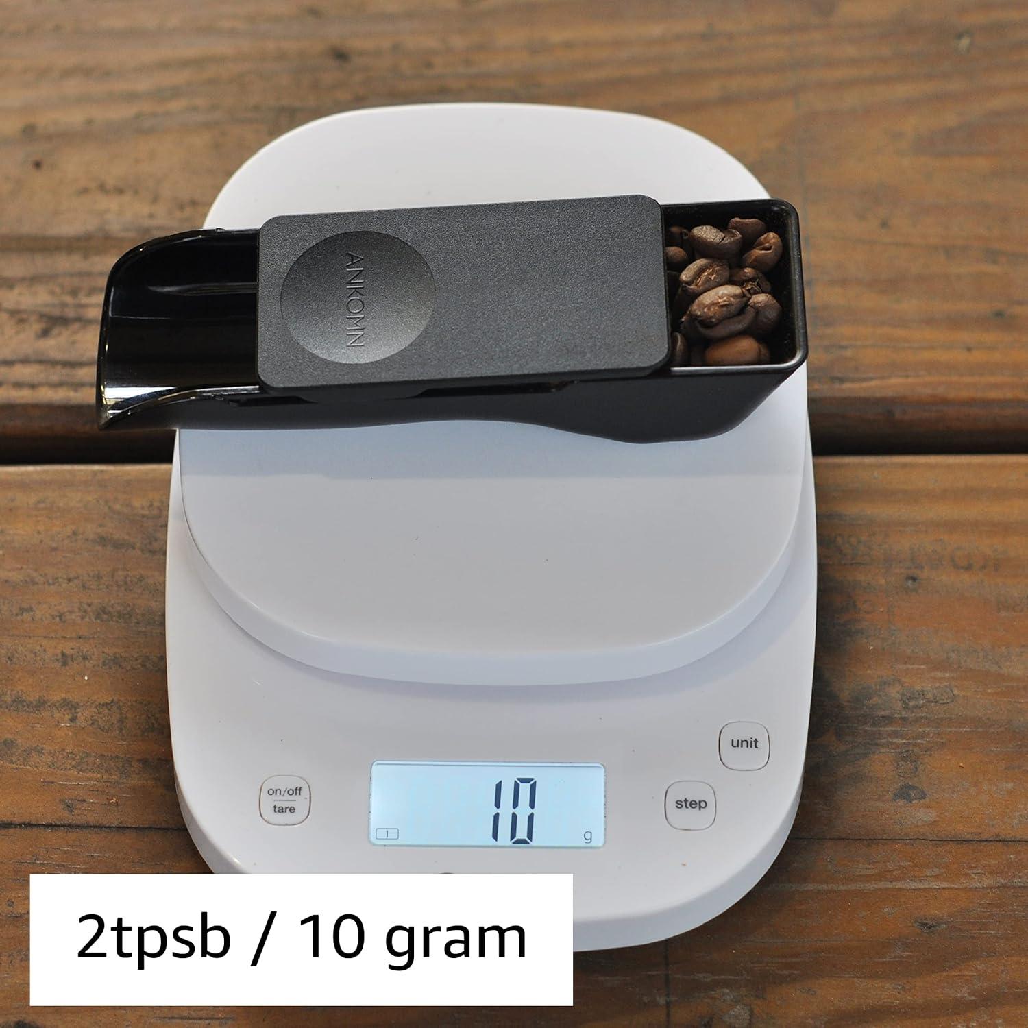 Cuchara Medidora de Café Ankomn 2TBSP Negra con Nivelador