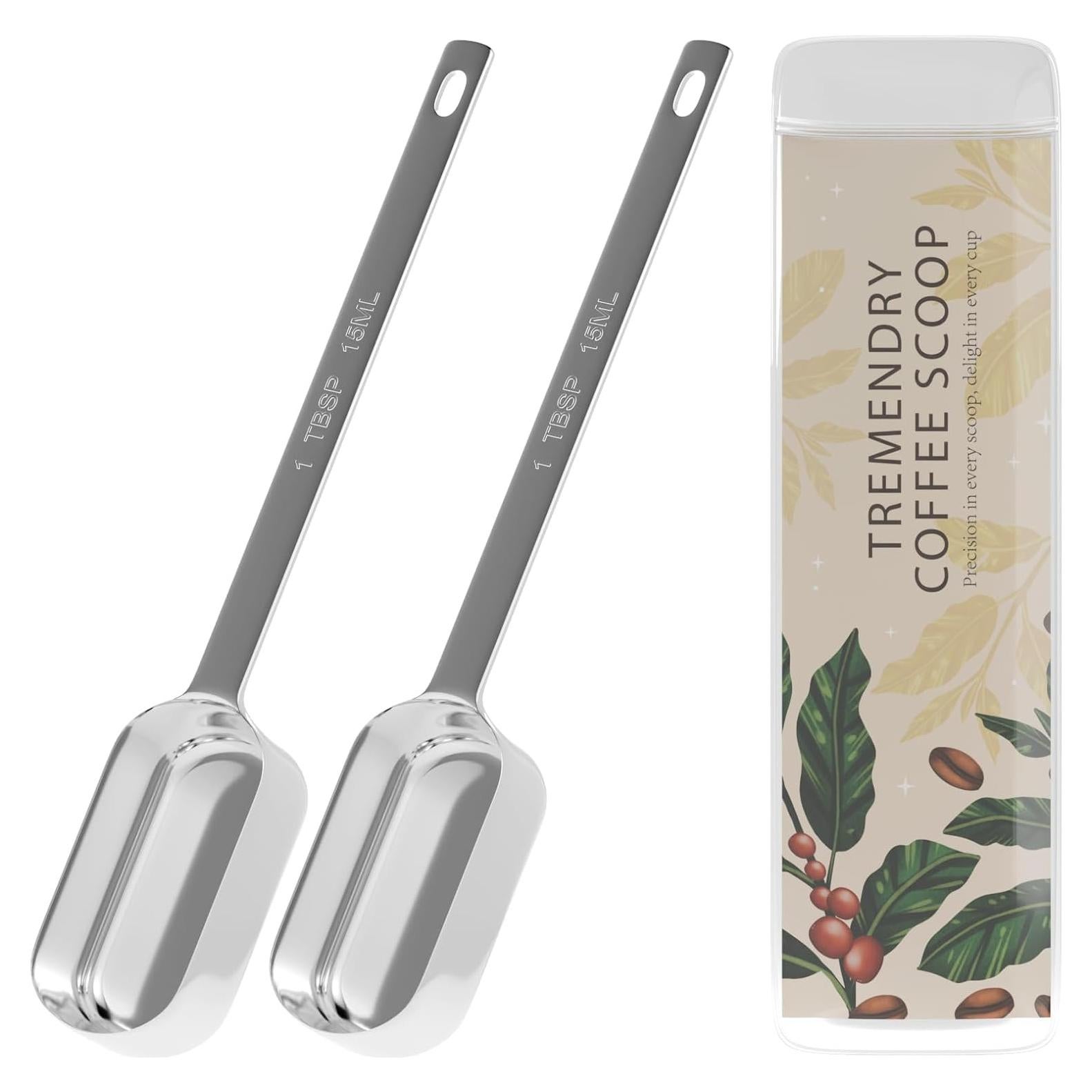 Cucharas Medidoras de Acero Inoxidable TREMENDRY 2PCS 15ml