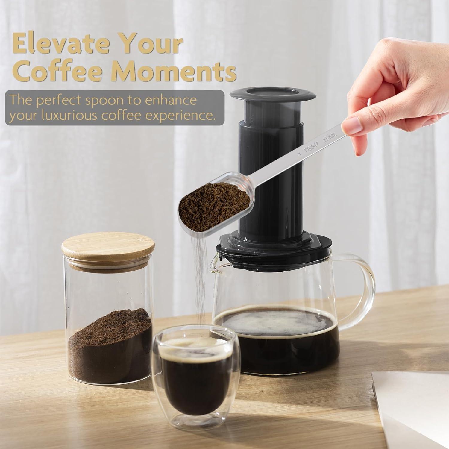 Cucharas Medidoras de Acero Inoxidable TREMENDRY 2PCS 15ml