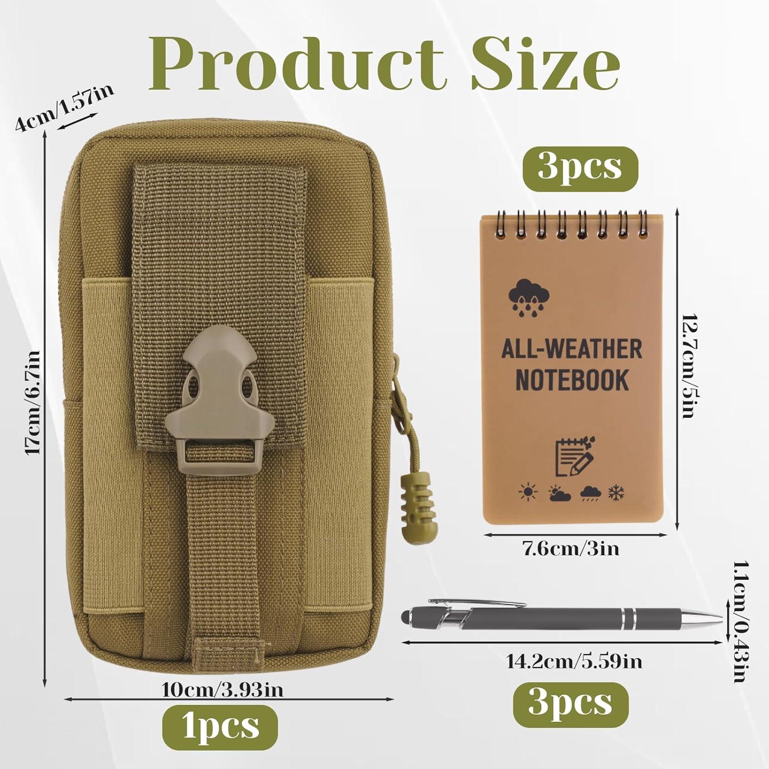 Cuaderno Impermeable Keggaen 7 Piezas con Mochila Marrón