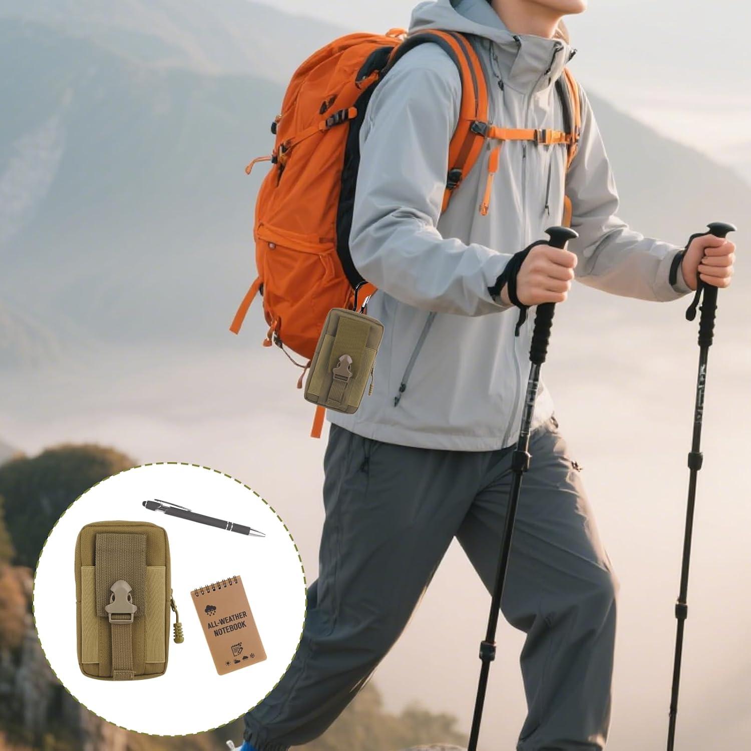 Cuaderno Impermeable Keggaen 7 Piezas con Mochila Marrón