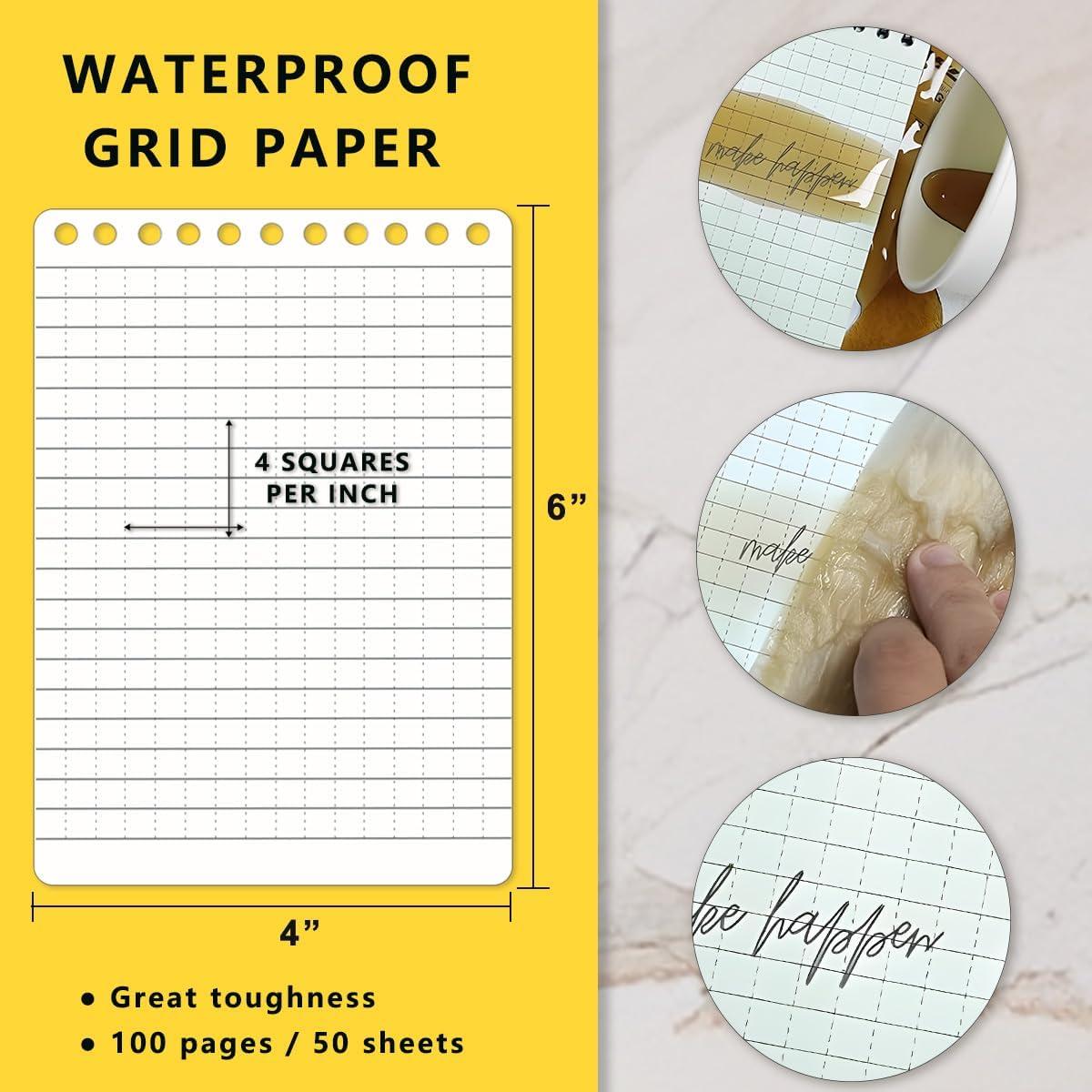 2 Cuadernos Espiral Impermeables WRENBEN A6 10.16x15.24 cm