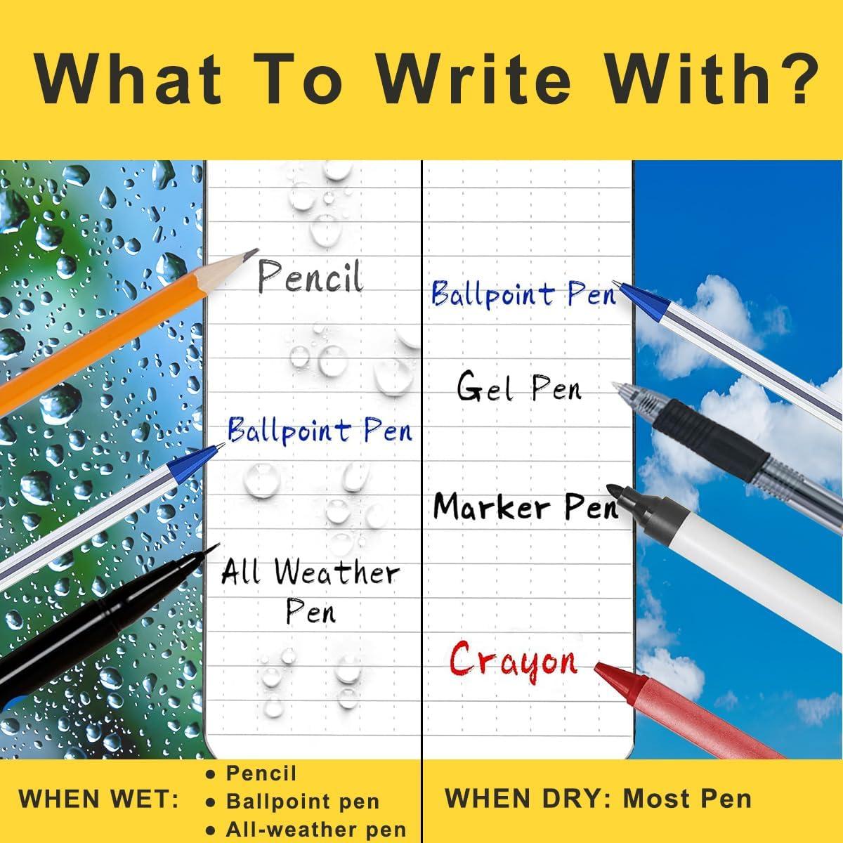 2 Cuadernos Espiral Impermeables WRENBEN A6 10.16x15.24 cm