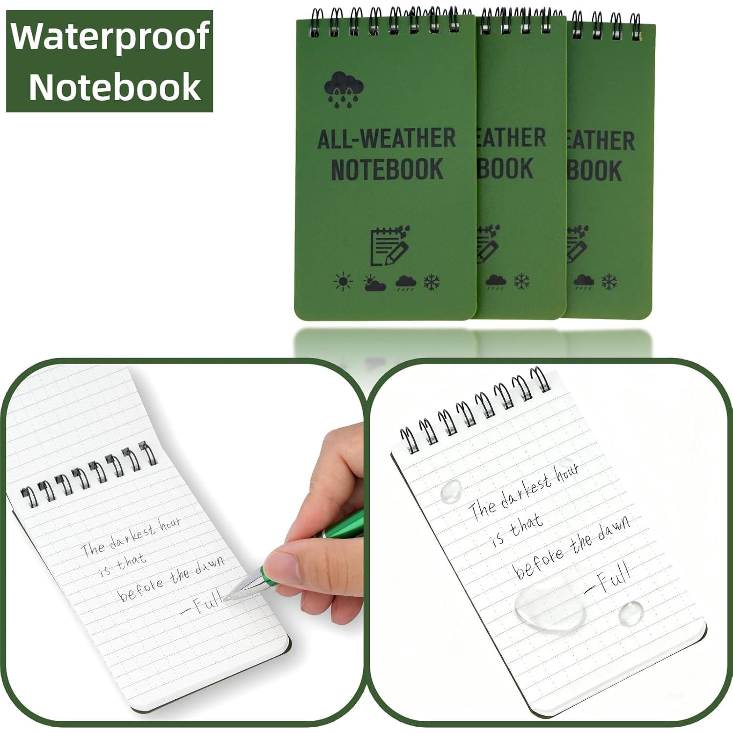 Juego de Cuadernos Impermeables QSYZAIL 5 Pcs 3x5"